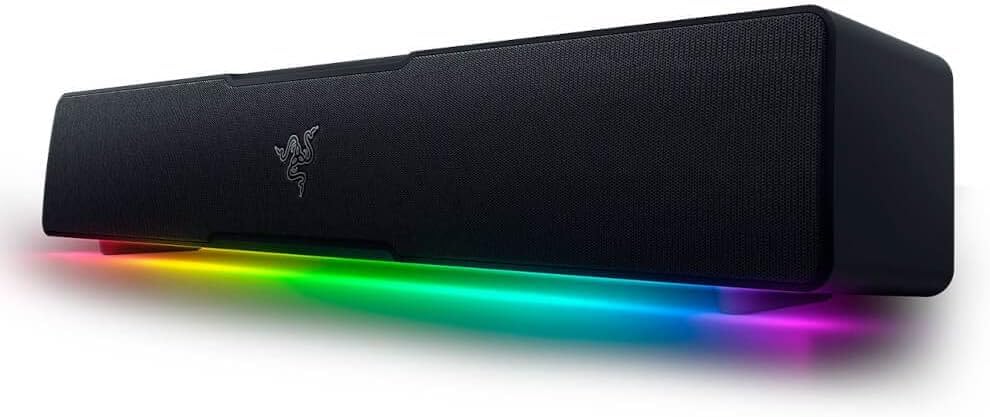 Razer Leviathan V2 Multi-Driver Gaming Soundbar with Subwoofer | THX Spatial Audio | Compact RGB Design | Bluetooth 5.2 | for PC, Laptop, Smartphone & Nintendo Switch | Perfect for Gaming, Movies & Music (Renewed, Black)