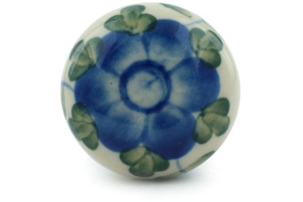 1-3/8 Inch Blue Poppies Drawer Knob - Vintage Floral Cabinet Hardware for Dressers, Kitchen Cabinets & DIY Furniture Projects