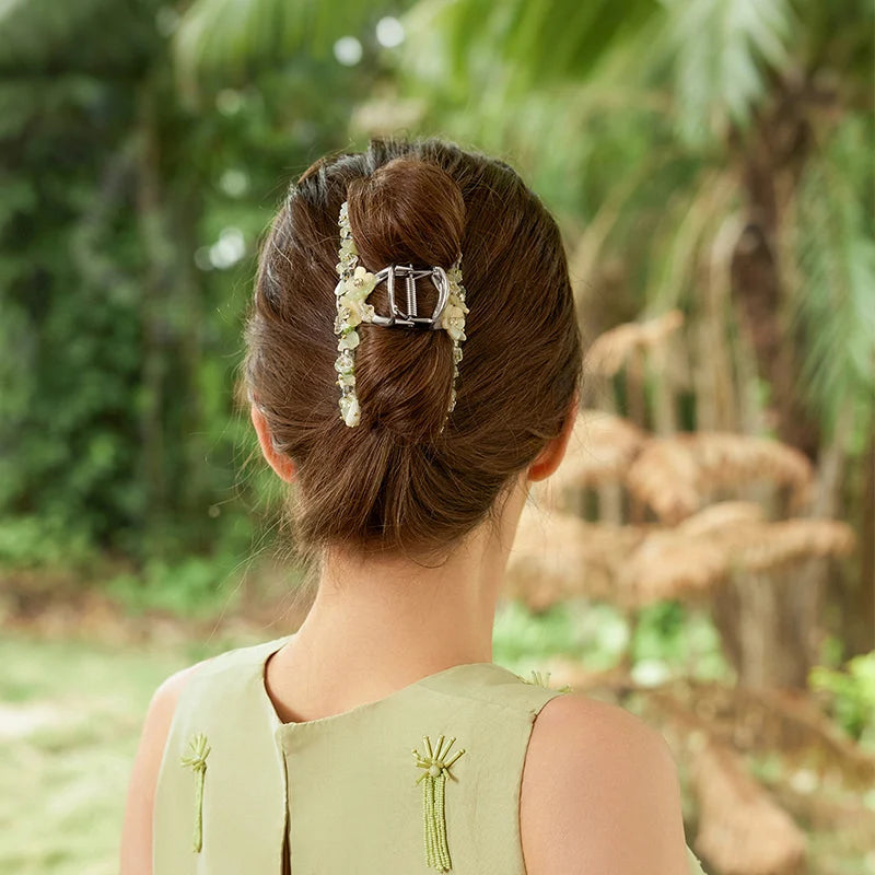 Jasmine XL Hair Claw Clip - Large Strong Hair Clips for Women, Non-Slip Hair Accessories for Thick Hair - Perfect for Ponytails, Buns, and Updos