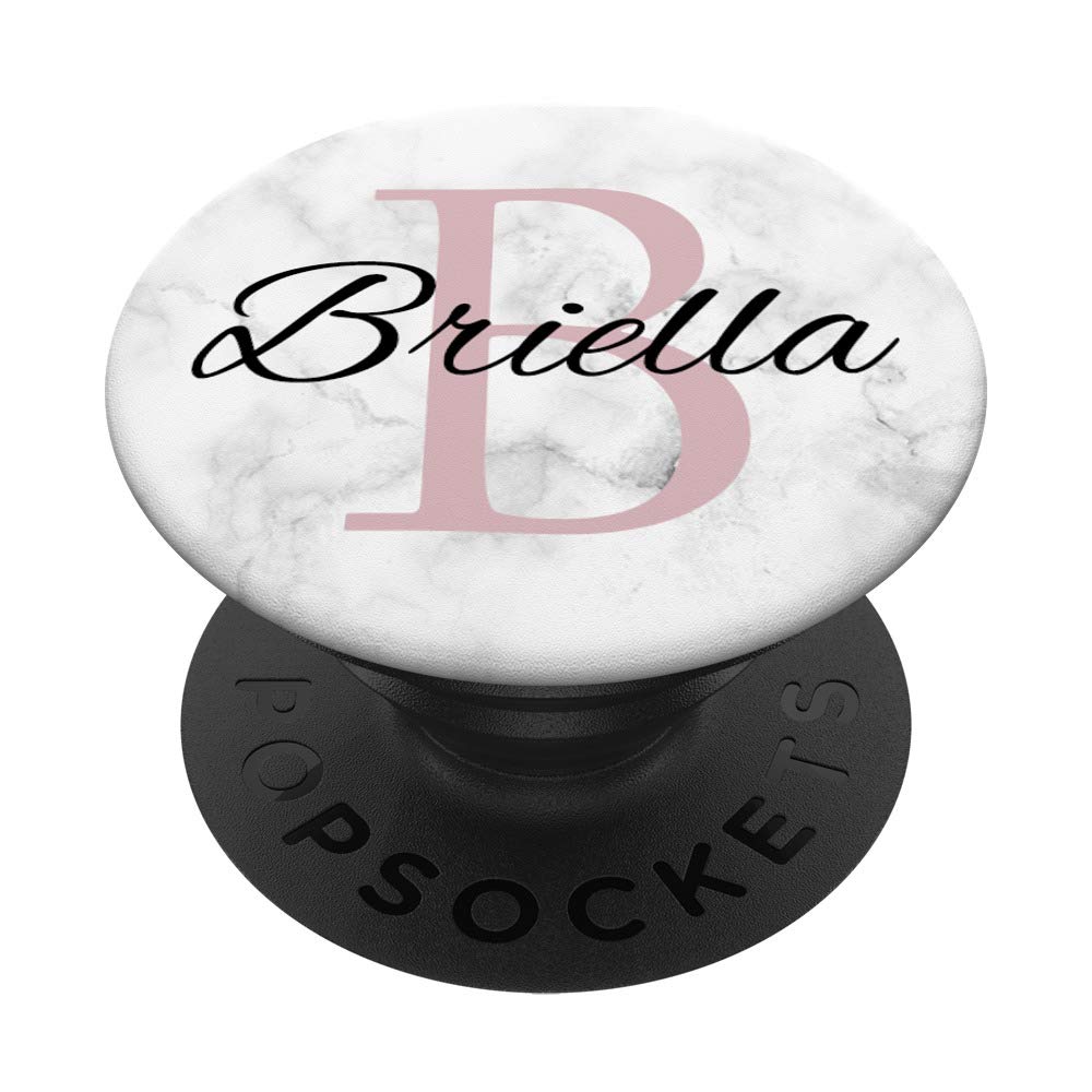Briella Rose Pink Monogram Letter B Necklace for Girls - Elegant Personalized Jewelry Gift for Birthdays, Parties & Special Occasions