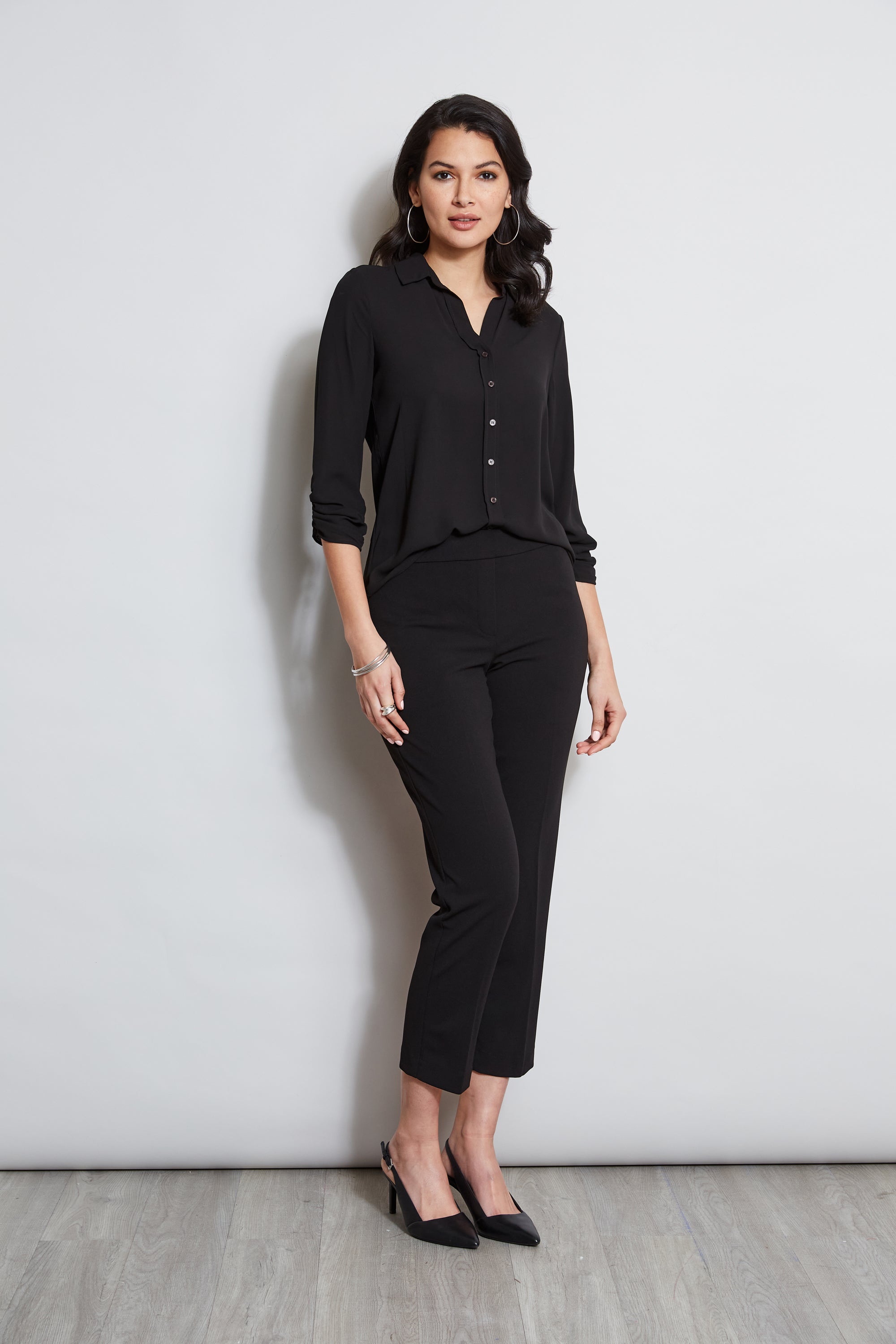 Tahari Slim Fit Pull On Pants for Women - Comfortable Stretch Dress Pants for Office Work & Business Casual Wear