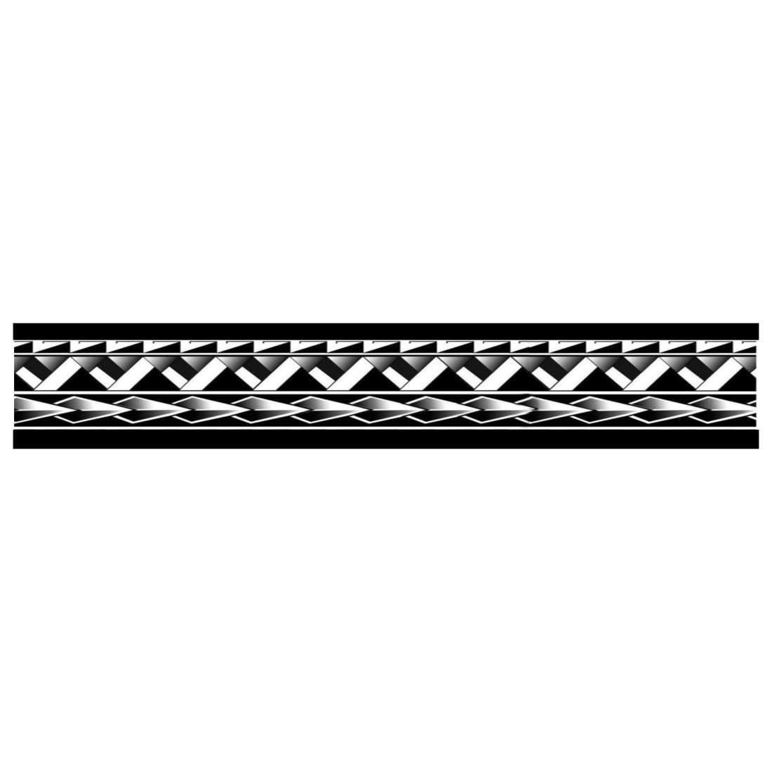 Waterproof Temporary Body Tattoos for Men & Women - Modern Black Round Arm Band Tattoo Stickers | Perfect for Parties, Festivals & Costume Events