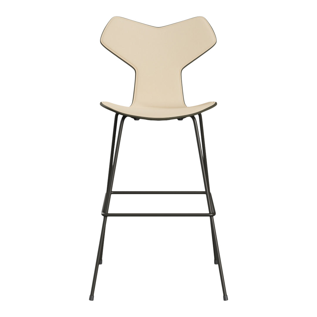 Grand Prix Bar Chair 3139 - Lacquered Wooden Bar Stool with Front Upholstery - Perfect for Kitchen Islands, Home Bars & Restaurant Counter Seating