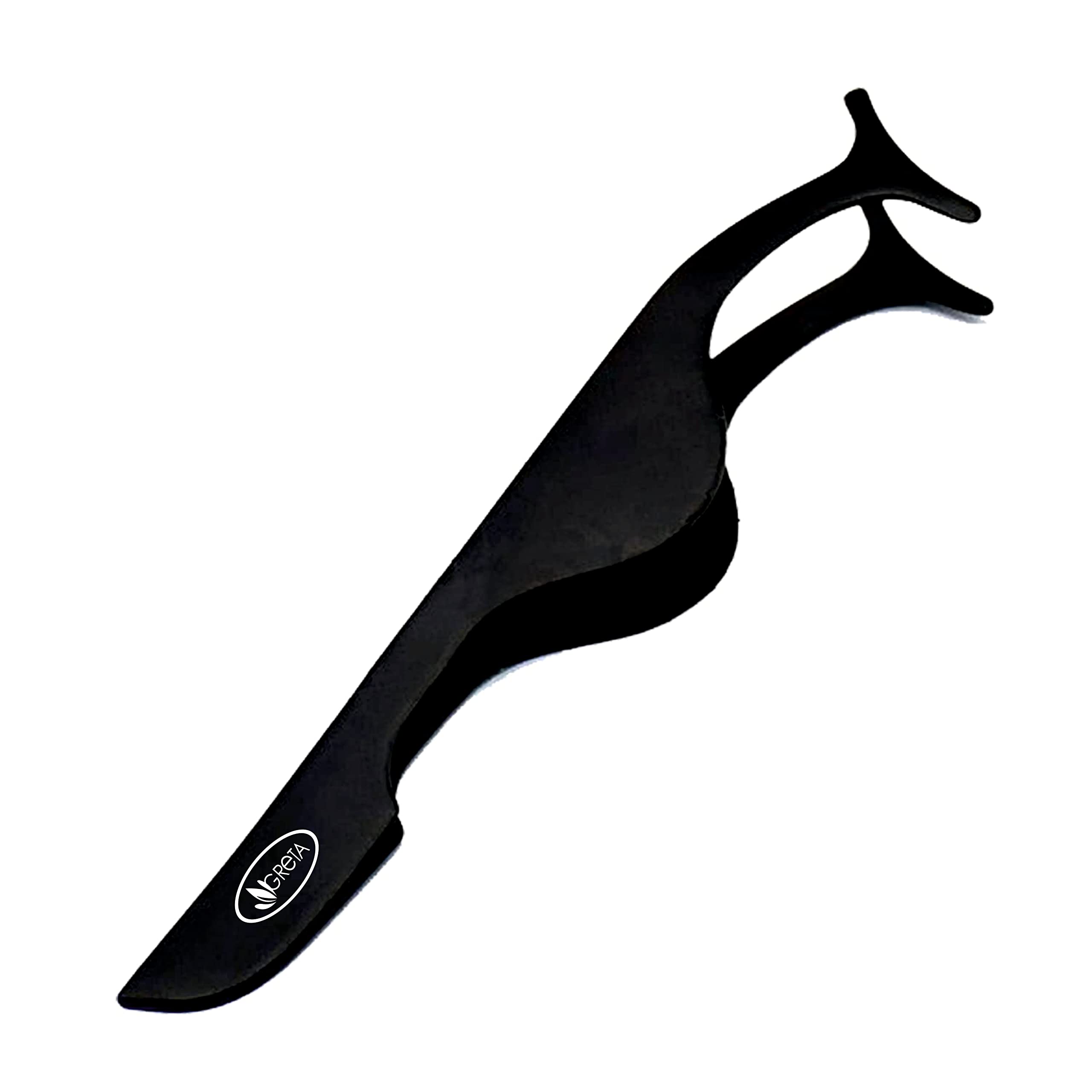 Premium False Eyelash Applicator Kit - Fish Tail Clip Tweezers for Easy Lash Application & Removal | Professional Fake Eyelash Extension Remover Tool Set (2-Piece Black) | Perfect for Salon, Home Use & Makeup Artists