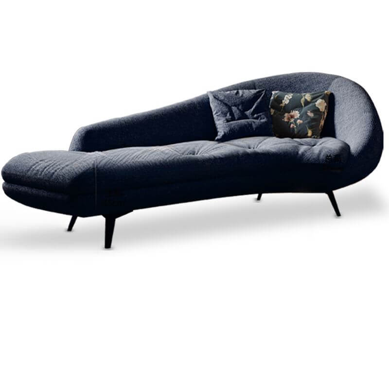 Minimalist Modern Chaise Lounge Chair with Right Arm and Ergonomic Design - Perfect for Living Room, Bedroom, or Office Relaxation