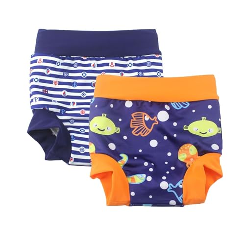 Blue (Fish)+navy Stripe
