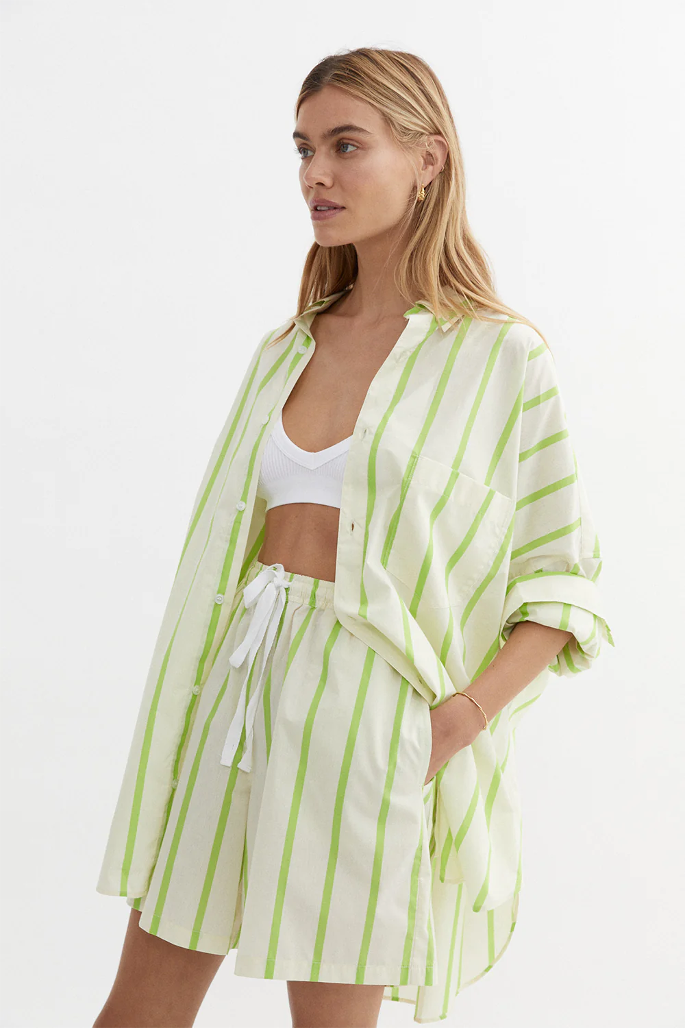 Amalie Green Shirt for Women - Stylish Casual Blouse for Everyday Wear & Office Outfits