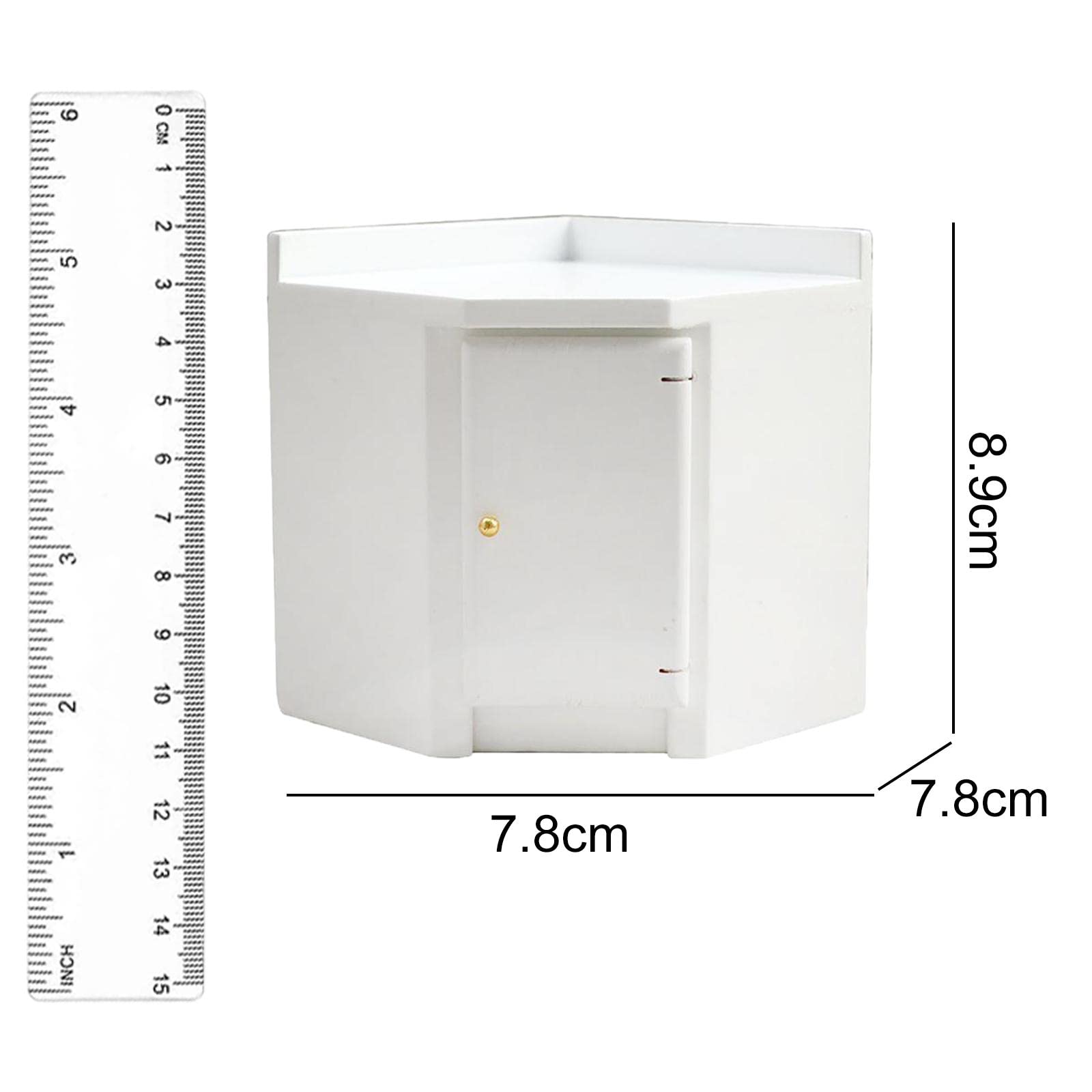1:12 Miniature Kitchen Cabinet - Dollhouse Furniture for Display & Decoration, Corner Cabinet Showcase - Perfect for Dollhouse Kitchens, Room Decor & Miniature Displays