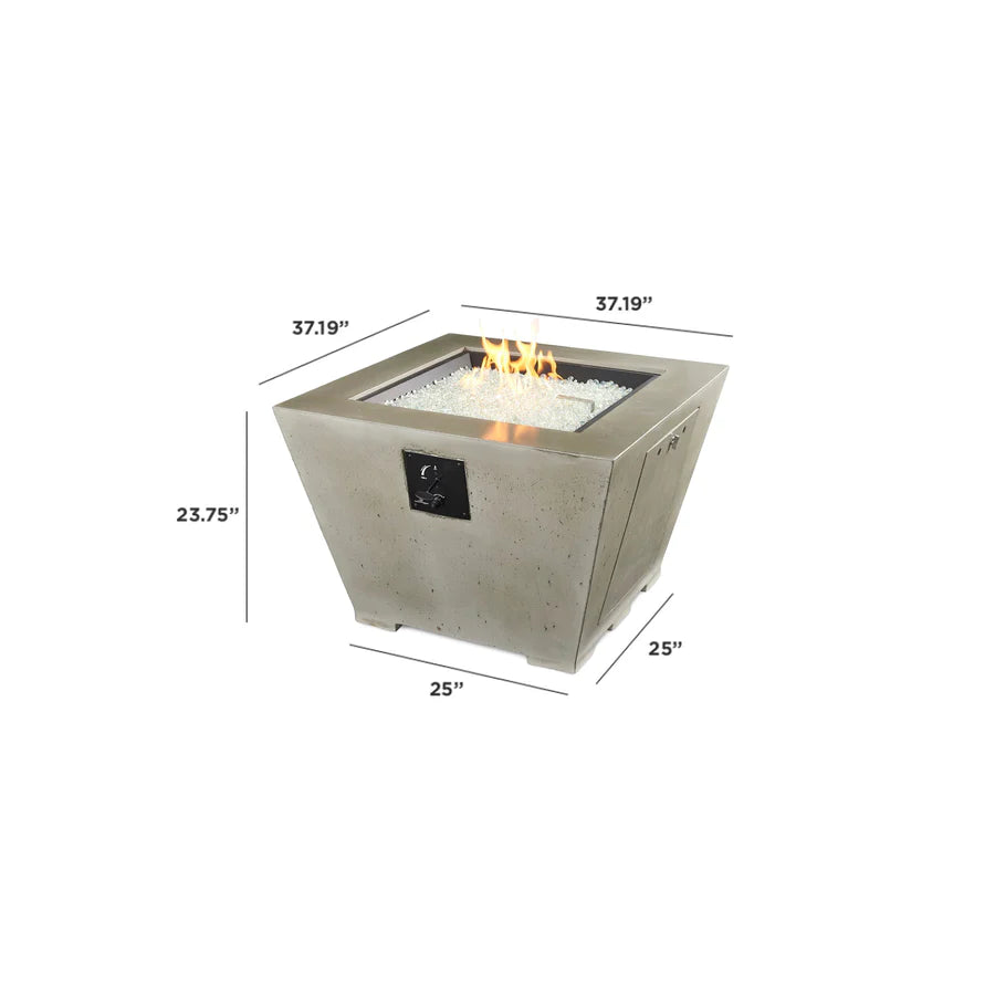 The Outdoor Greatroom Company Cove Square Gas Fire Pit Bowl - Outdoor Patio Heater for Backyard, Deck, and Garden - Perfect for Entertaining and Relaxing