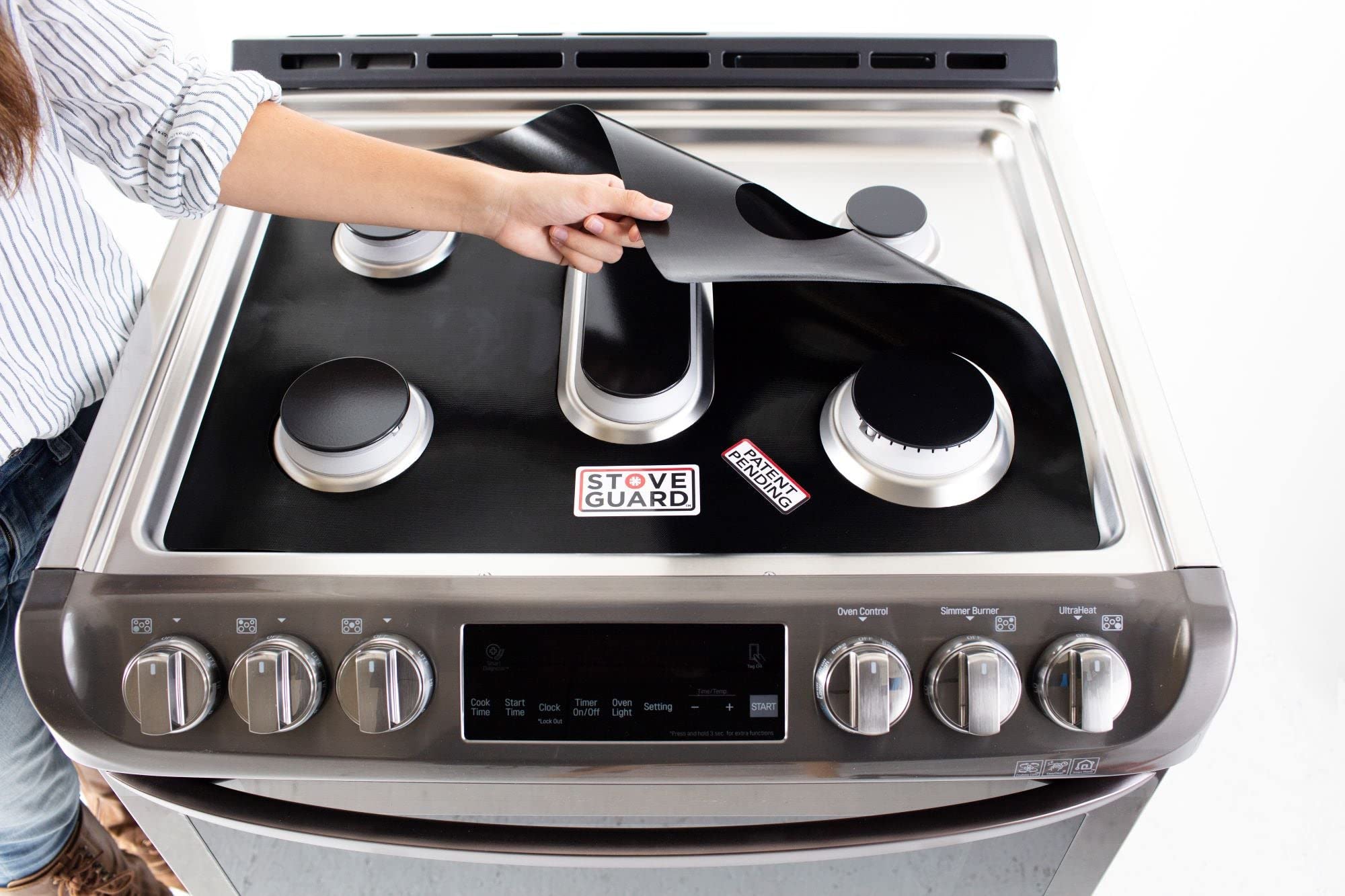 StoveGuard USA-Made Custom Gas Stove Cover - Precision Cut for Whirlpool Gas Range (Model WEG750H0HZ) | Durable Stove Top Protector for Kitchen Safety & Countertop Protection