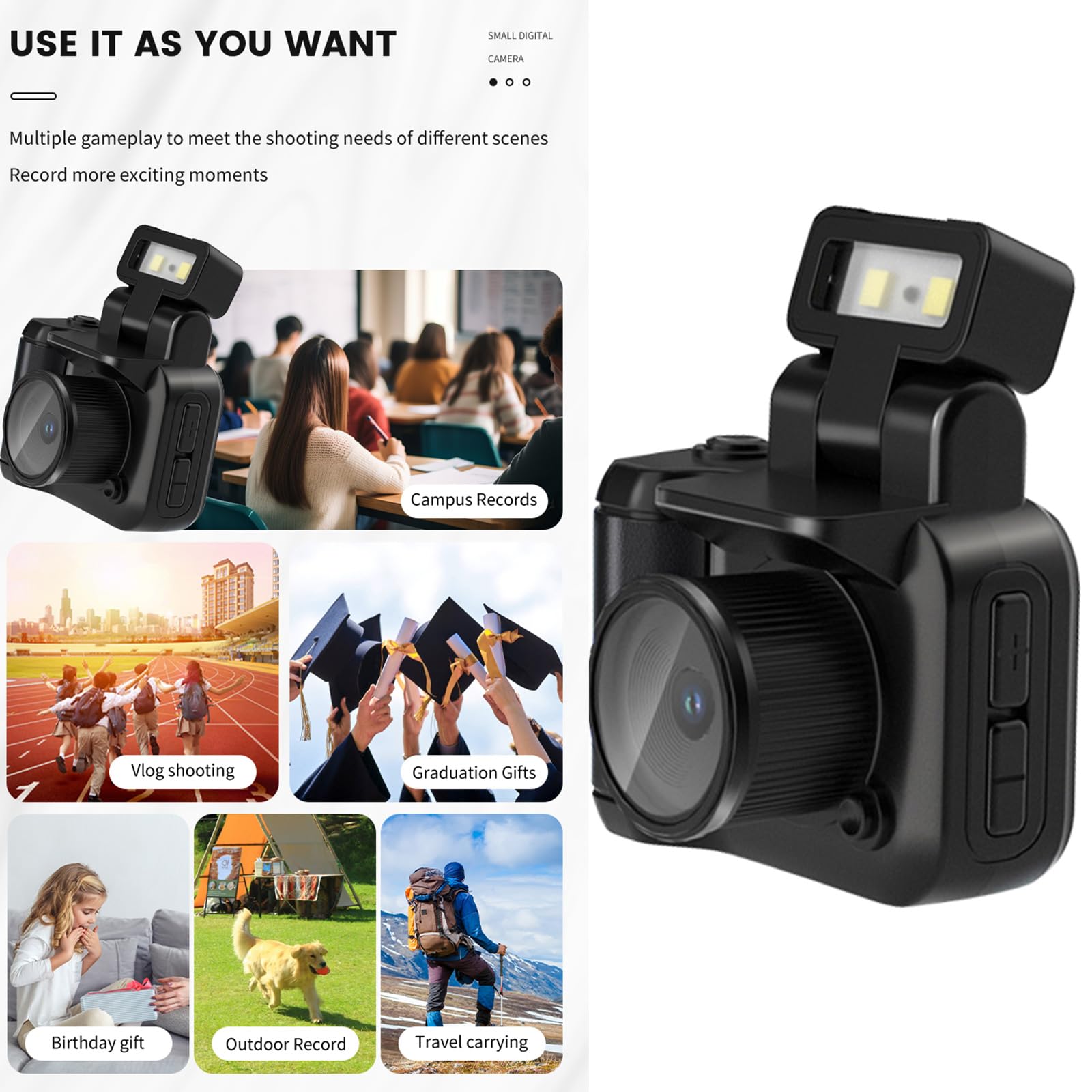 LUOFENG Y4000 Digital Camera - 1080P HD Video Recorder with CMOS Sensor, Built-in Flash & Battery Dock, 2.4
