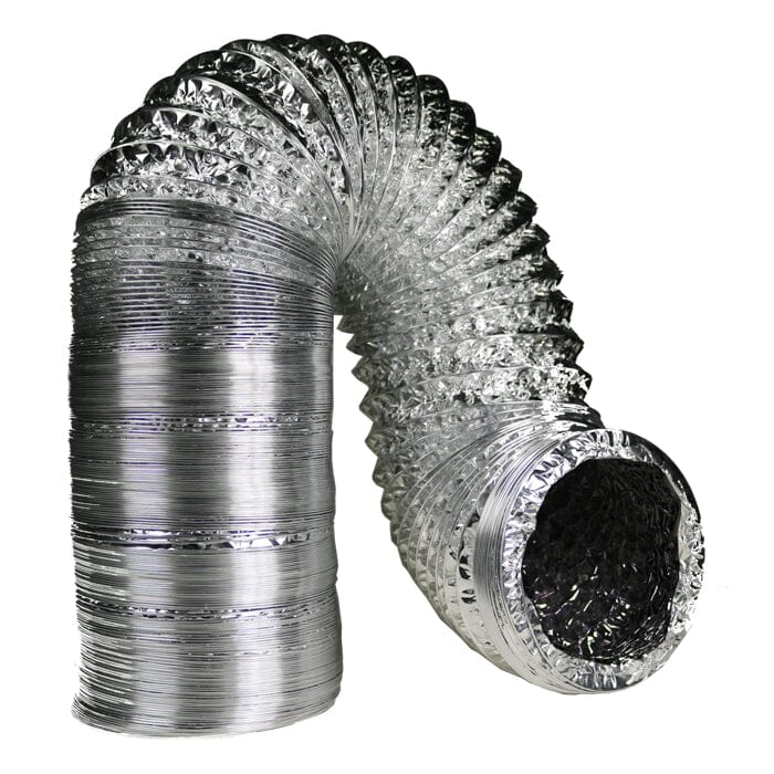 12 Inch x 25 Foot Flexible Aluminum Air Duct - HVAC Ventilation Pipe for Dryer, Grow Tent & Ventilation Systems | Heavy Duty & Corrosion Resistant