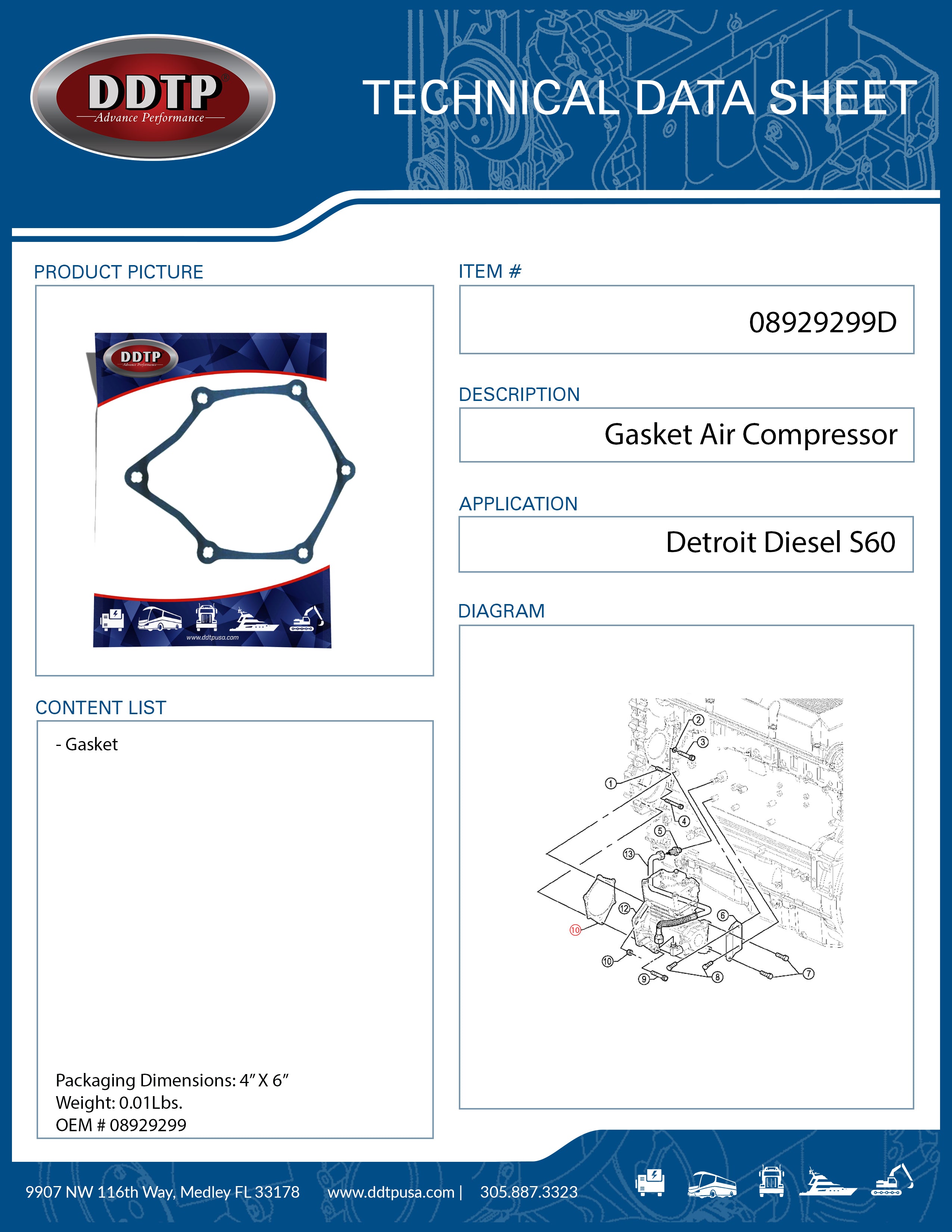 High-Performance Gasket Air Compressor S60 - 12.7L (08929299) | Durable Replacement Part for Industrial & Automotive Use | Perfect for HVAC Systems, Pneumatic Tools & Machinery Maintenance