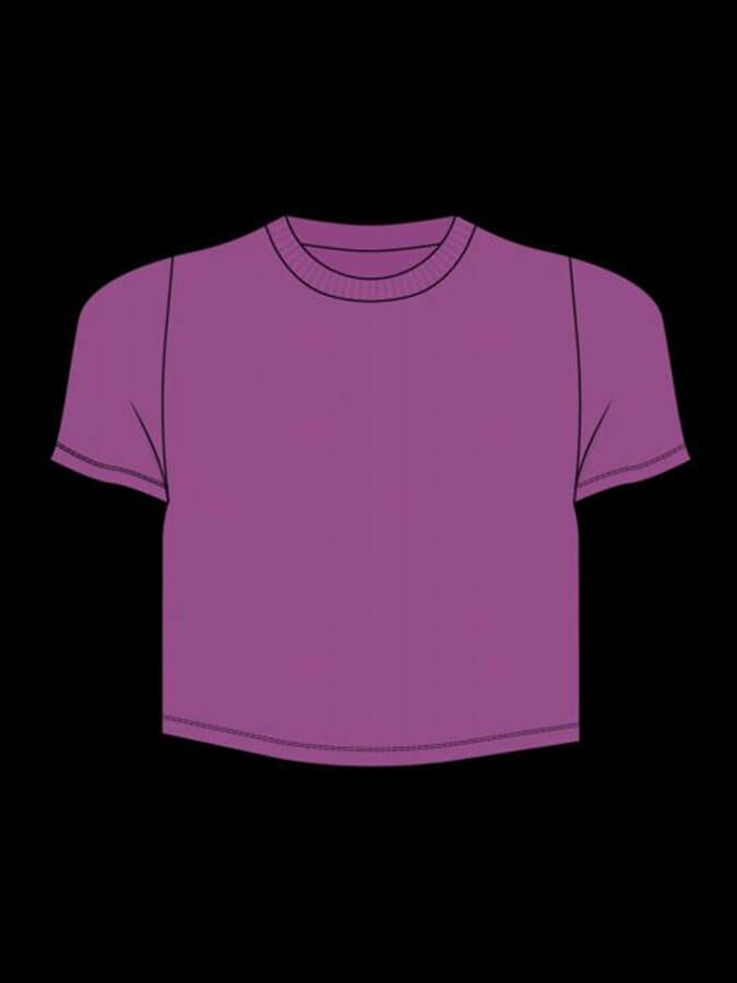 Tavi Ribbed Women's Tee Top - Soft Stretch Casual T-Shirt in Violet | Perfect for Everyday Wear, Layering & Outfit Styling