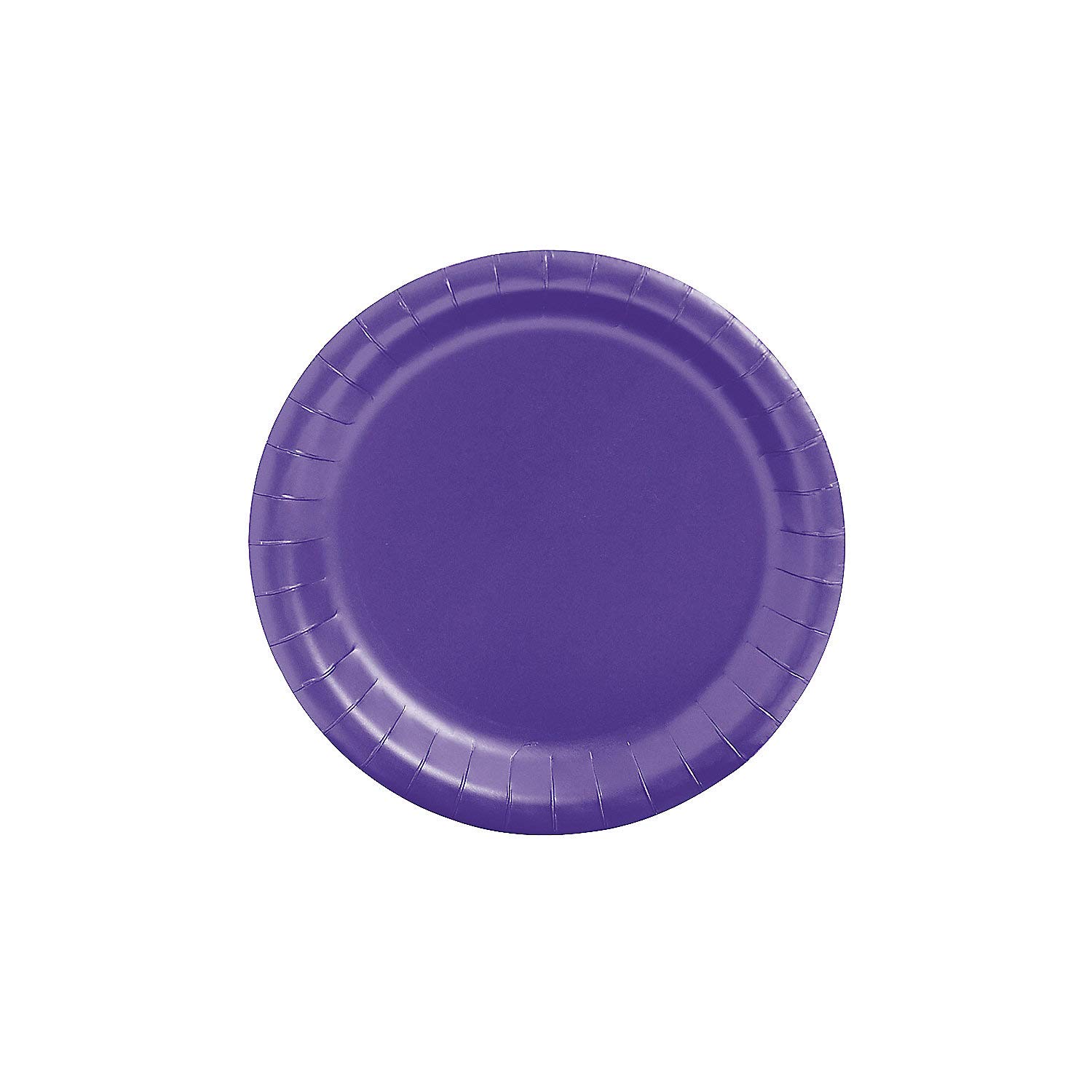 Fun Express 7-Inch Purple Disposable Paper Dessert Plates - 24-Pack Eco-Friendly Party Tableware for Birthdays, Weddings, Baby Showers & Holiday Celebrations - Perfect for Cake Serving, Buffet Desserts & Special Events