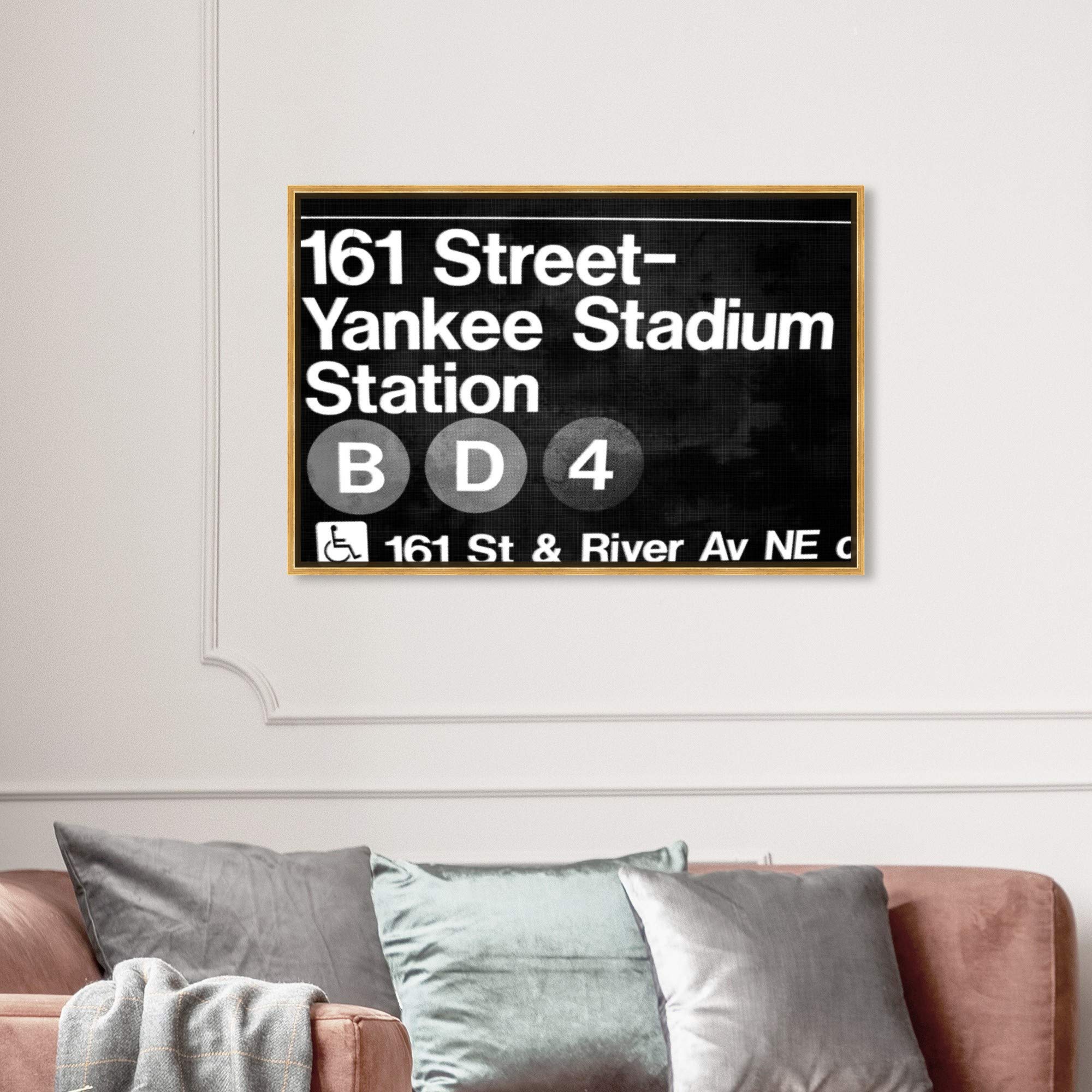 Yankee Stadium Framed Wall Art Canvas Print - New York City Skyline Decor for Home, Office & Gifts | USA Cities & Landmarks Collection
