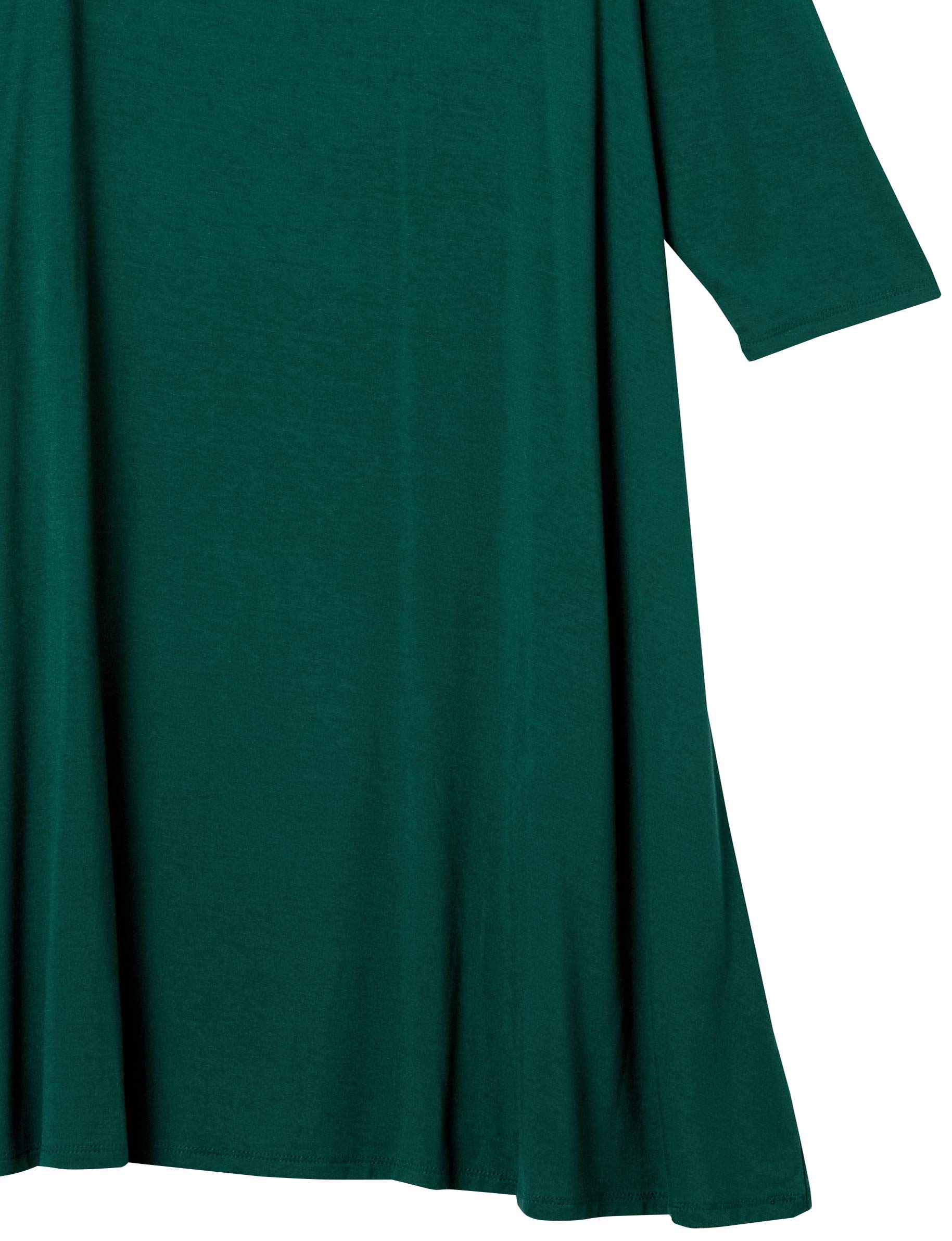 Amazon Essentials Women's Three-Quarter Sleeve Boat Neck Dress - Plus Size Options | Casual Office Wear & Summer Outfit for Women