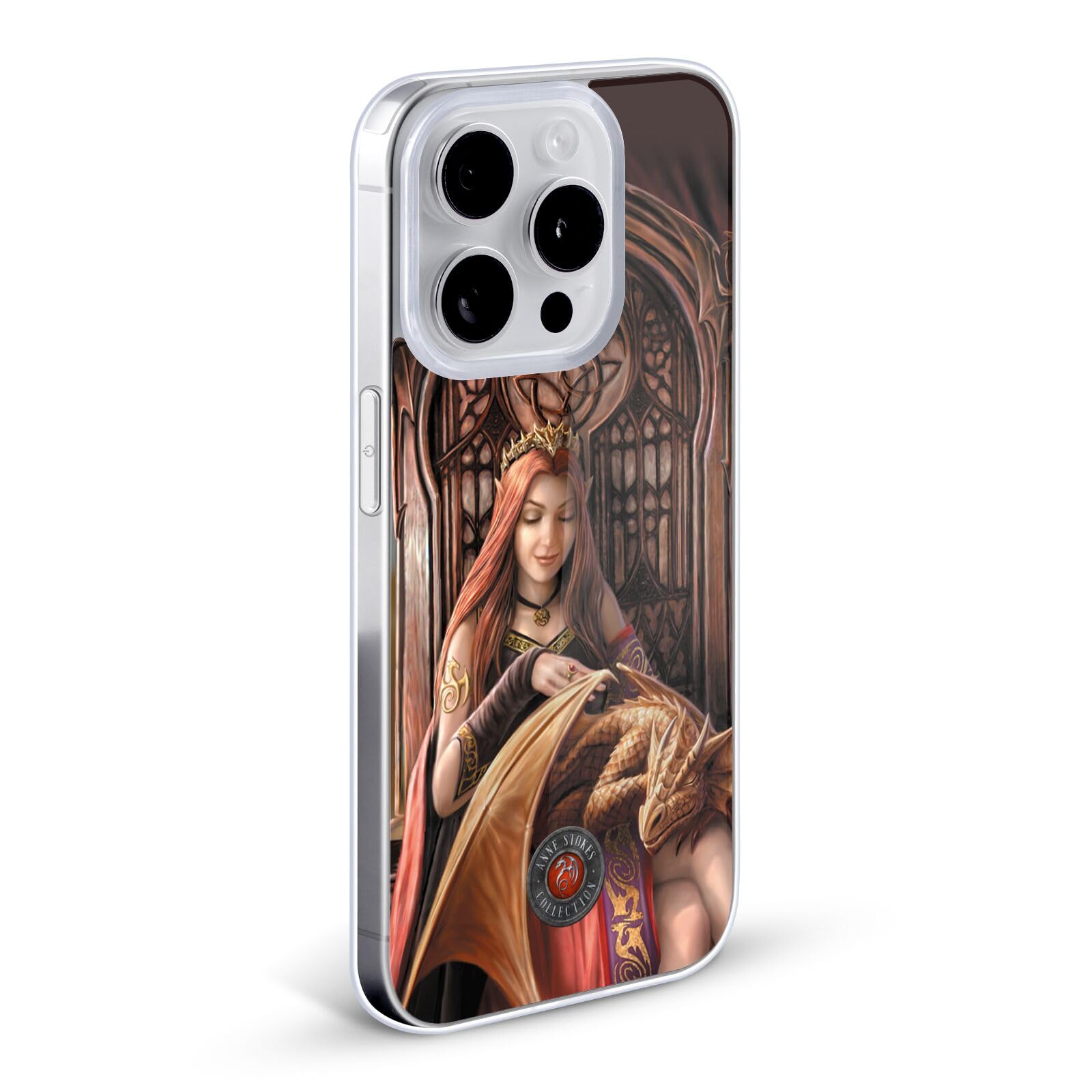 Officially Licensed Anne Stokes Forever Dragon Friendship Soft Gel Phone Case for Apple iPhone 13 Pro Max - Protective Cover with Artistic Design for Daily Use, Work & Travel