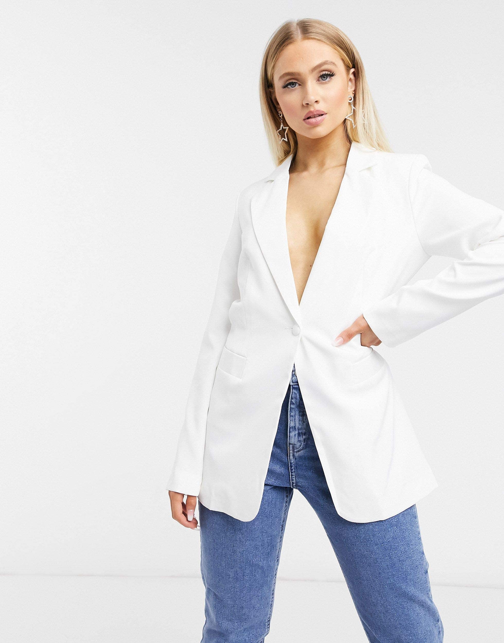 Stylish Women's Casual Blazer Jacket - Long Sleeve Single Button Boyfriend Style for Office & Business | Perfect for Workwear, Professional Meetings & Smart Casual Outfits