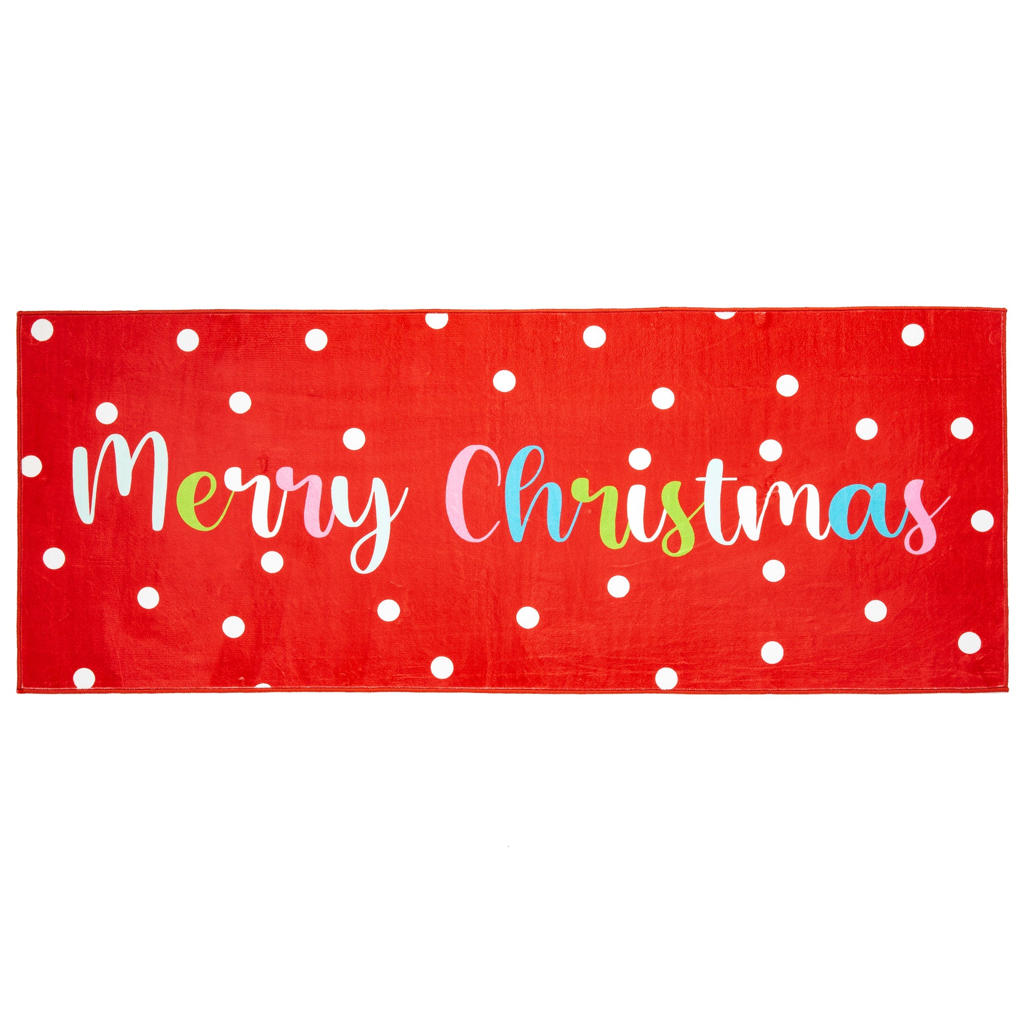 Festive Holly Jolly Merry Christmas Rug - Non-Slip Holiday Decor for Living Room, Bedroom & Entryway - Perfect Xmas Home Decoration Gift