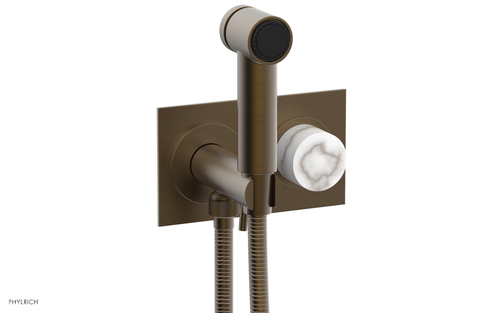 Premium Wall Mounted Bidet with Marble Handle - BASIC II Model 230 67 - Perfect for Modern Bathrooms & Luxury Home Upgrades