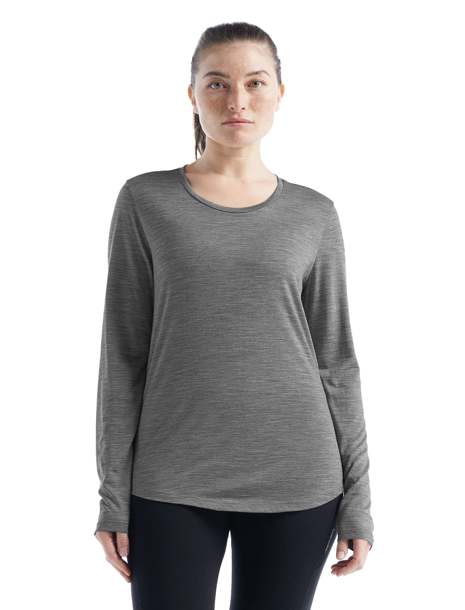 Icebreaker Women's Sphere II Long Sleeve Merino Wool T-Shirt - Breathable, Odor-Resistant & Moisture-Wicking Base Layer for Hiking, Travel & Outdoor Activities