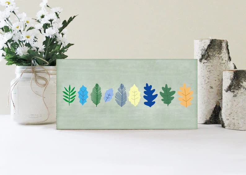 DGAGA Spring Flower Silk Screen Stencils - Self-Adhesive Leaf Stencil for Chalk Paste, Reusable Chalk Mesh Transfers - Perfect for Painting on Wood, Fabric & Garden Decor - DIY Home Crafts & Wall Art Projects