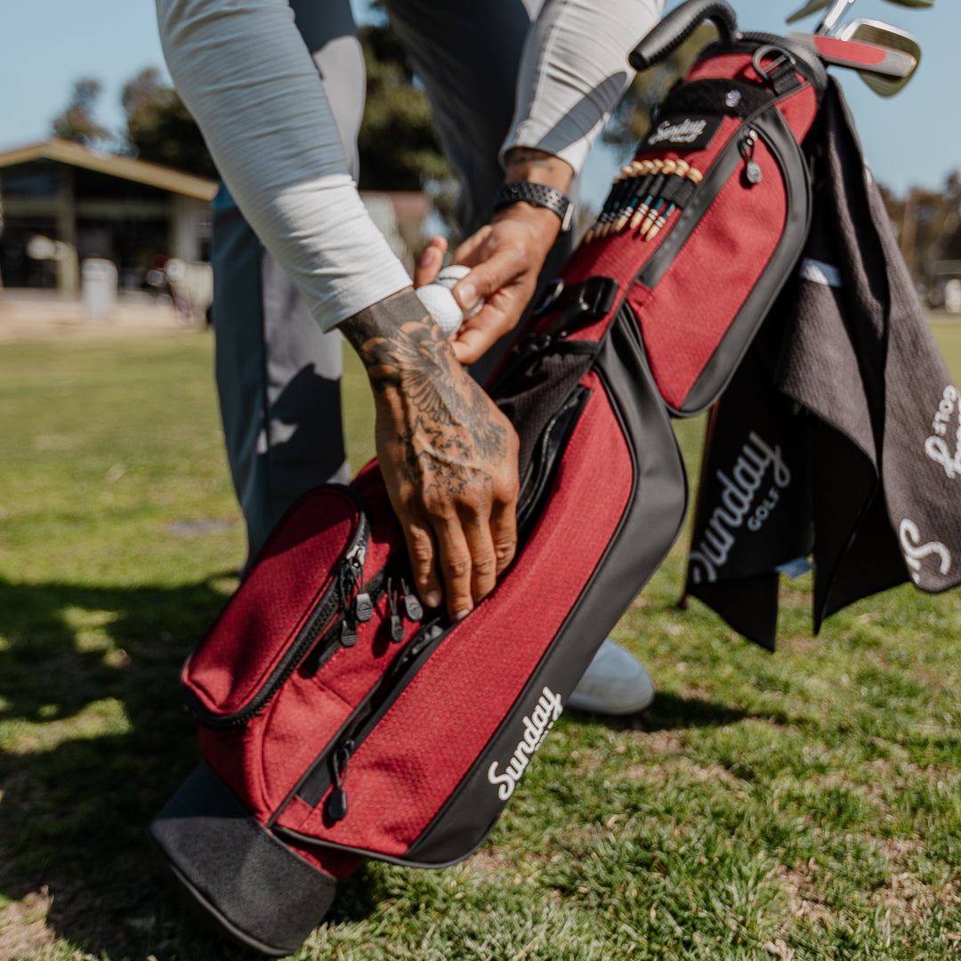 Sunday Golf LOMA BAG | Premium Golf Stand Bag in Ron Burgundy Color | Perfect for Weekend Golfers & Course Play