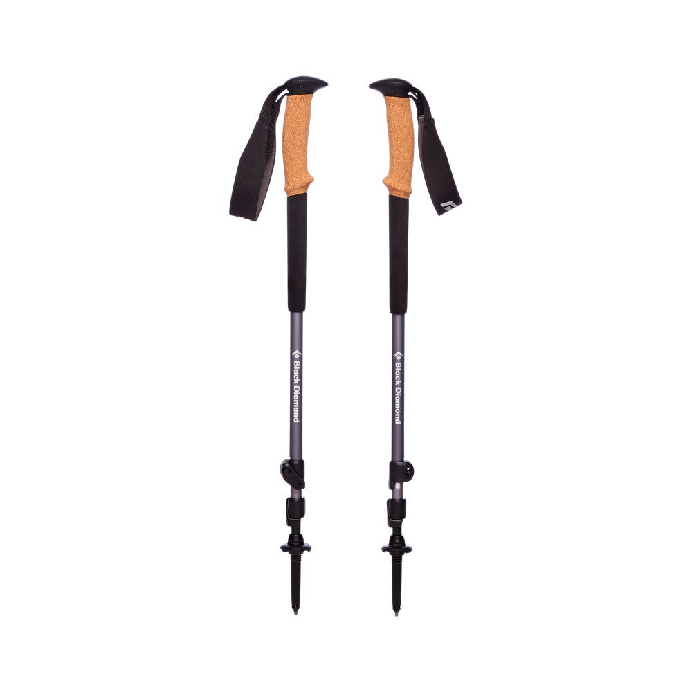 Black Diamond Trail Cork Trekking Poles - Lightweight Hiking Sticks for Men with Comfortable Cork Grips - Perfect for Mountain Climbing, Backpacking & Outdoor Adventures