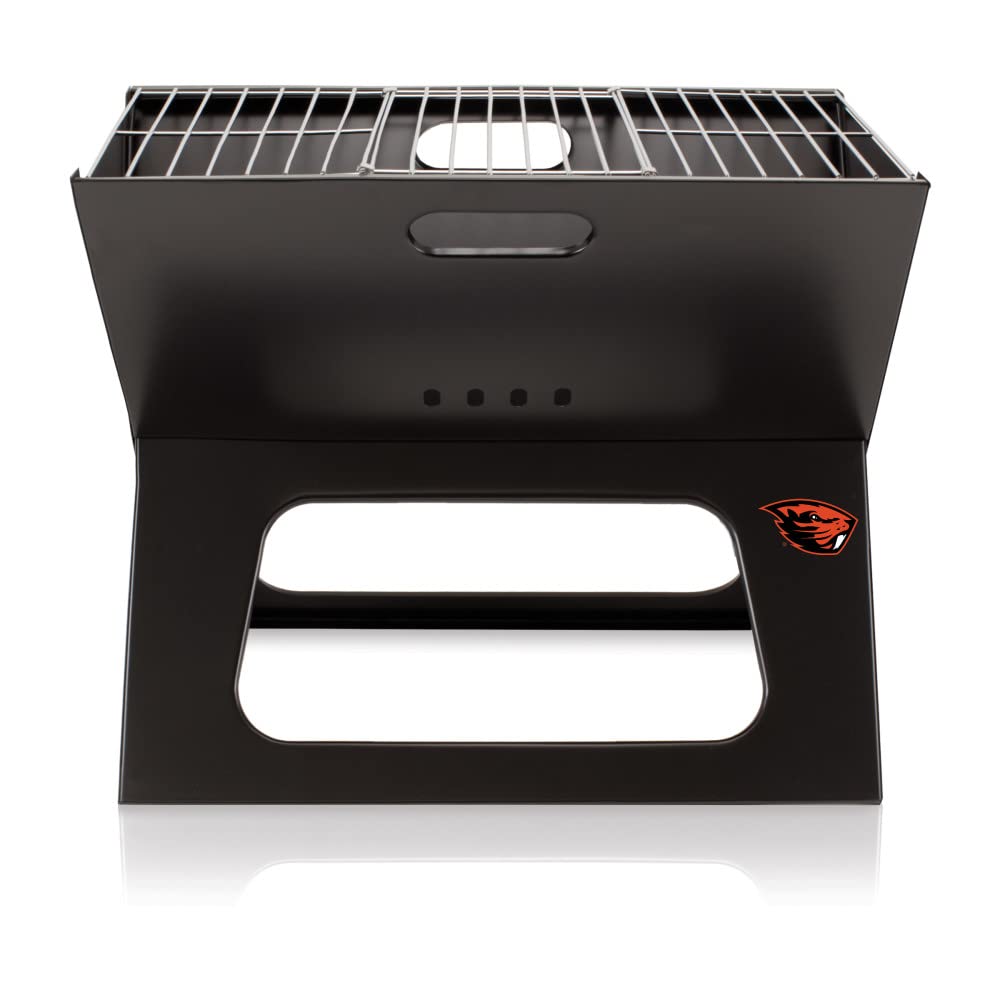 PICNIC TIME NCAA Oregon State Beavers X-Grill Portable Charcoal Grill for Camping, Tailgating, Backyard BBQ & Outdoor Cooking - Compact & Lightweight Design