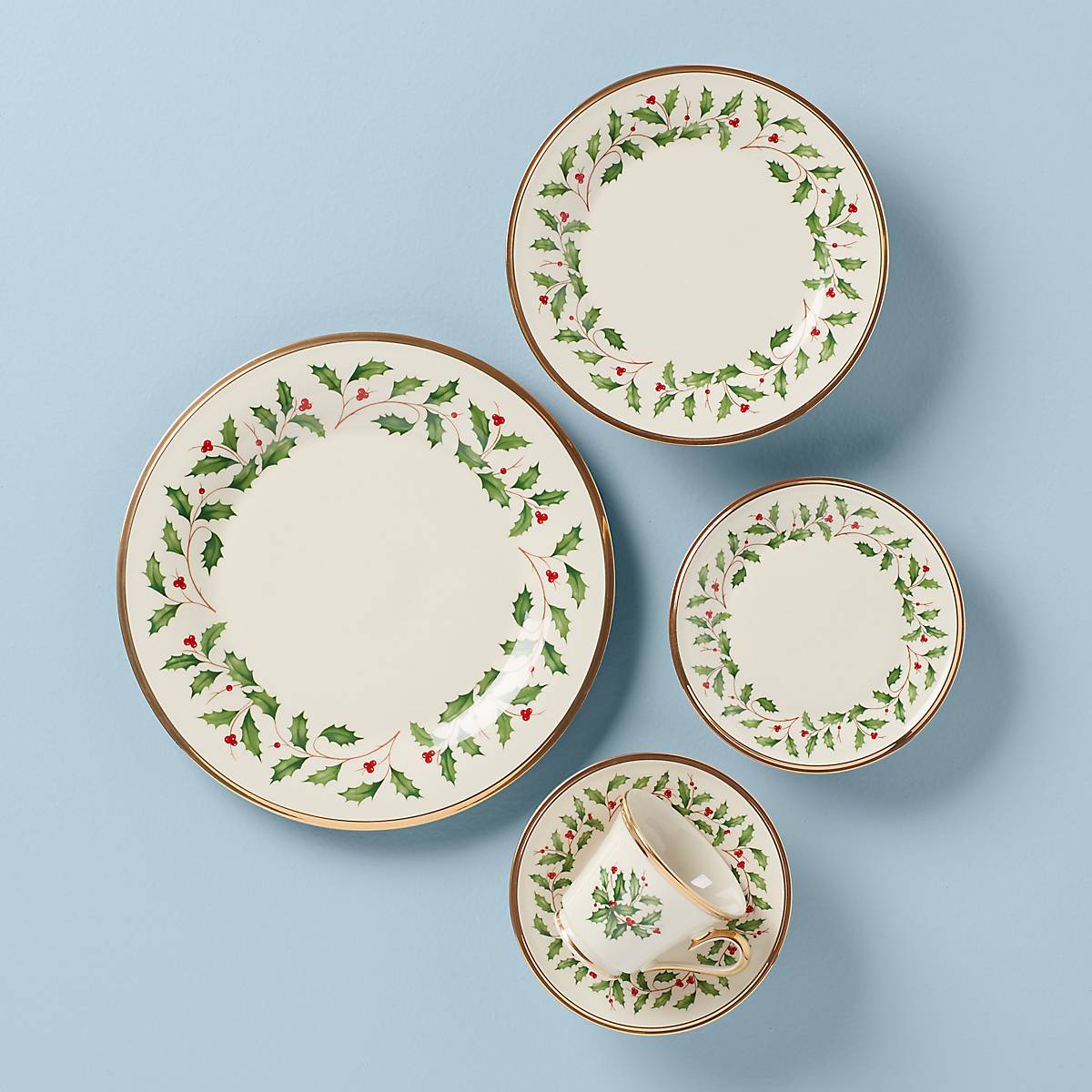 5-Piece Holiday Dinnerware Set - Elegant Tableware for Christmas, Thanksgiving & Special Occasions - Perfect for Festive Dining & Entertaining
