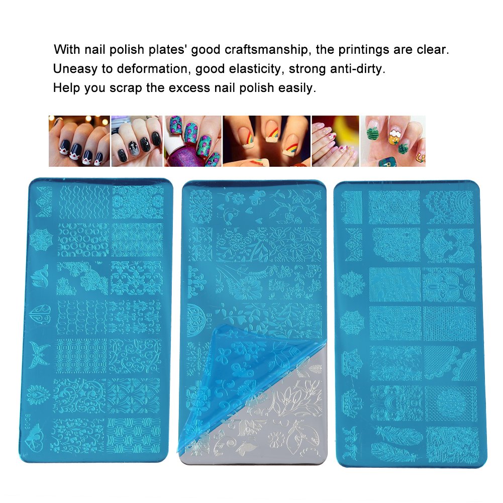 Professional Floral Nail Art Stamping Plates Set - 13Pcs Flower Forest Design Nail Stamp Plates with 2 Stamper & Scraper Tools for DIY Manicure | Perfect for Salon, Home Nail Art & Gift Giving