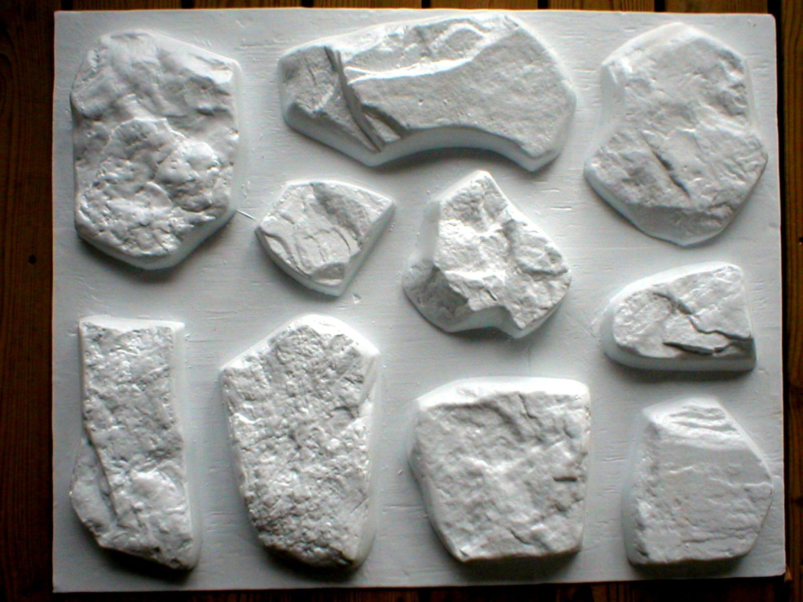 5-Piece Large Flagstone and Fieldstone Mold Set OAF-02 - Perfect for DIY Garden Paths, Patio Stones, and Landscape Projects