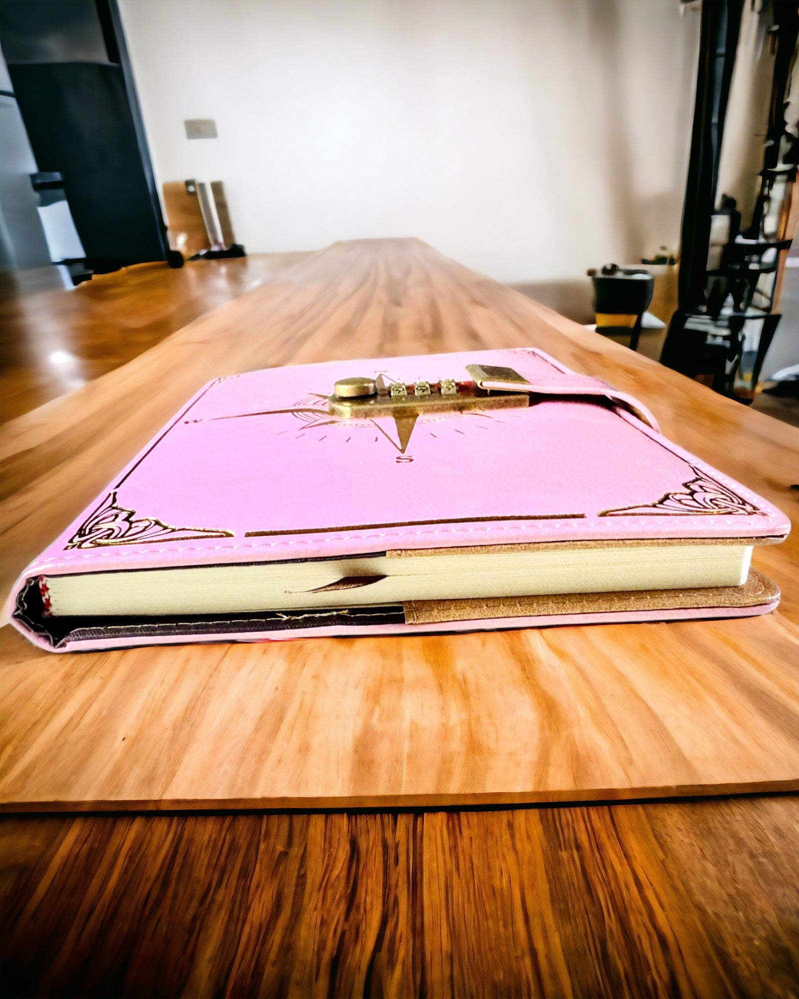 Vintage Style A5 Notebook with Combination Lock - Japanese Design, Engraving Personalization for Students & Business | Perfect for Journaling, Note-Taking & Gift Giving