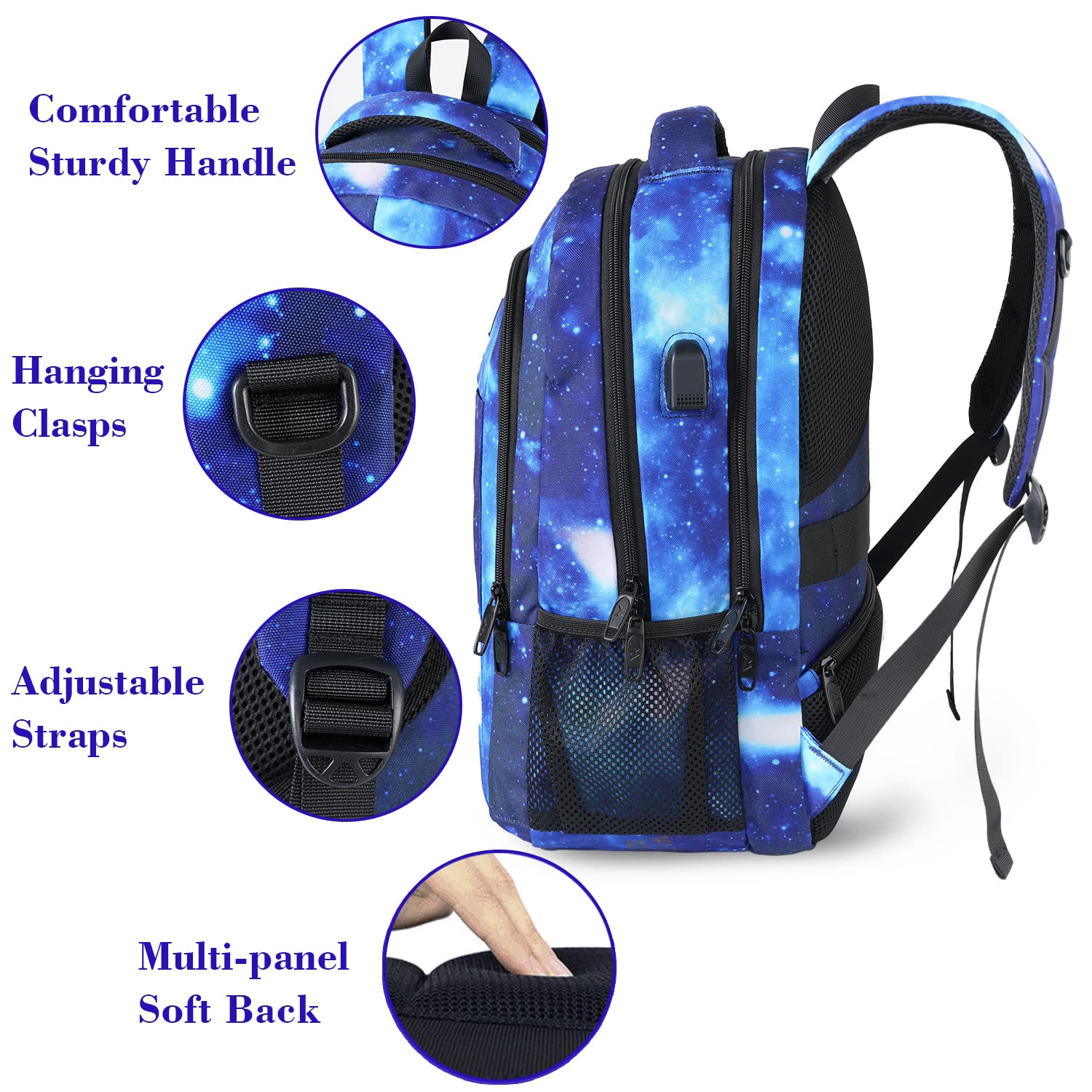 MATEIN Anti-Theft Laptop Backpack for Students - Water Resistant USB Charging Bookbag Fits 15.6 Inch Computer, Slim Travel Backpack for Men & Women, Perfect for School, College, Work & Daily Commute