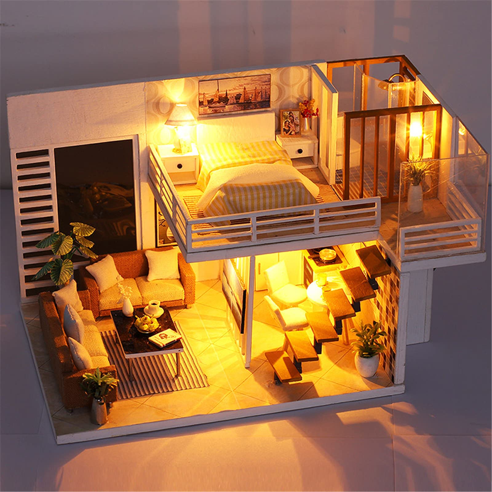 DIY Wooden Miniature Dollhouse Furniture Kits - Handmade Craft Model Building Toys for Kids | Perfect for Creative Play, Home Decor & Unique Gift Giving