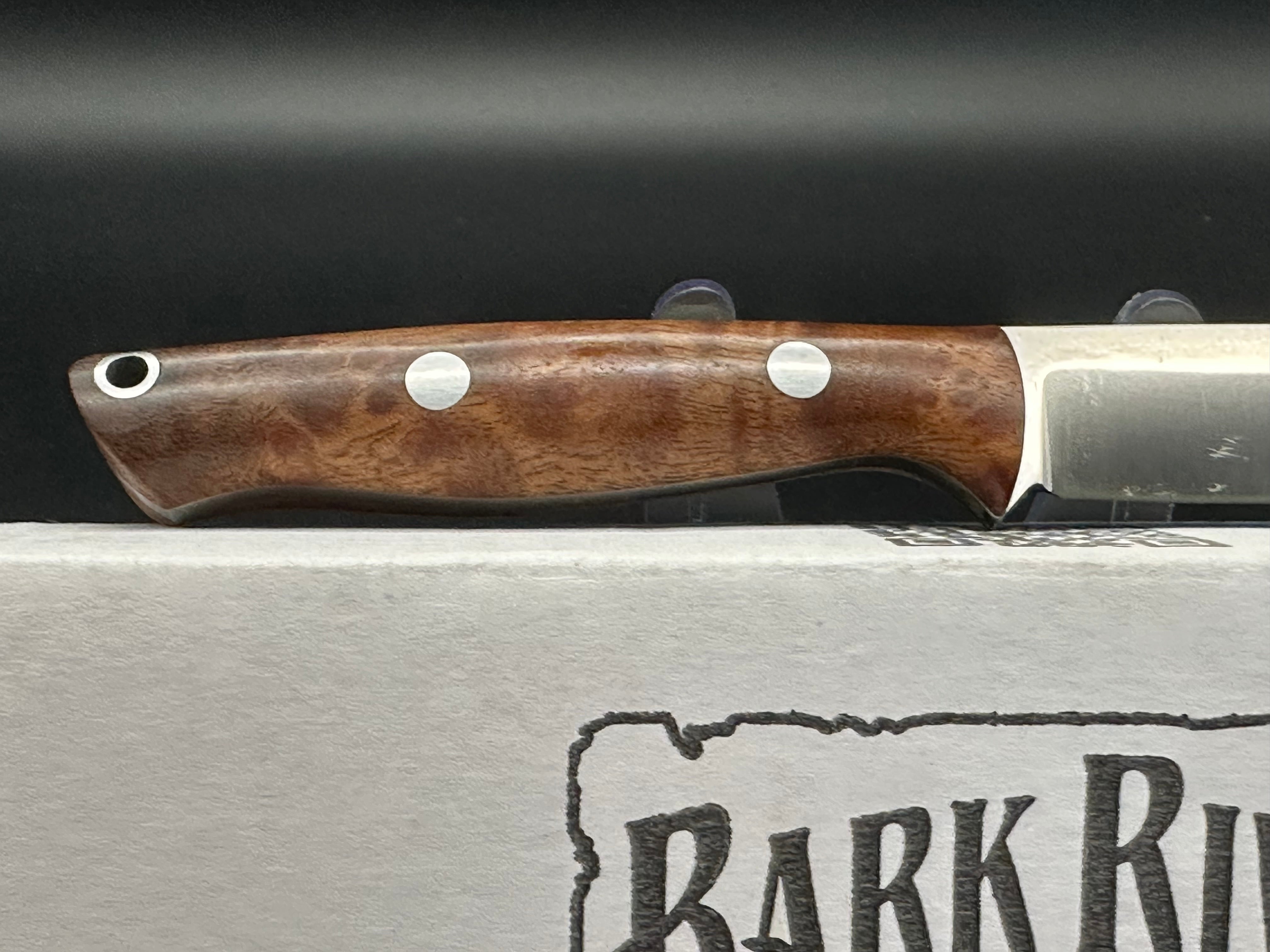 Bark River Bravo EDC Knife with Camphor Burl Handle - Premium Everyday Carry Pocket Knife for Outdoor, Camping, and Survival Use