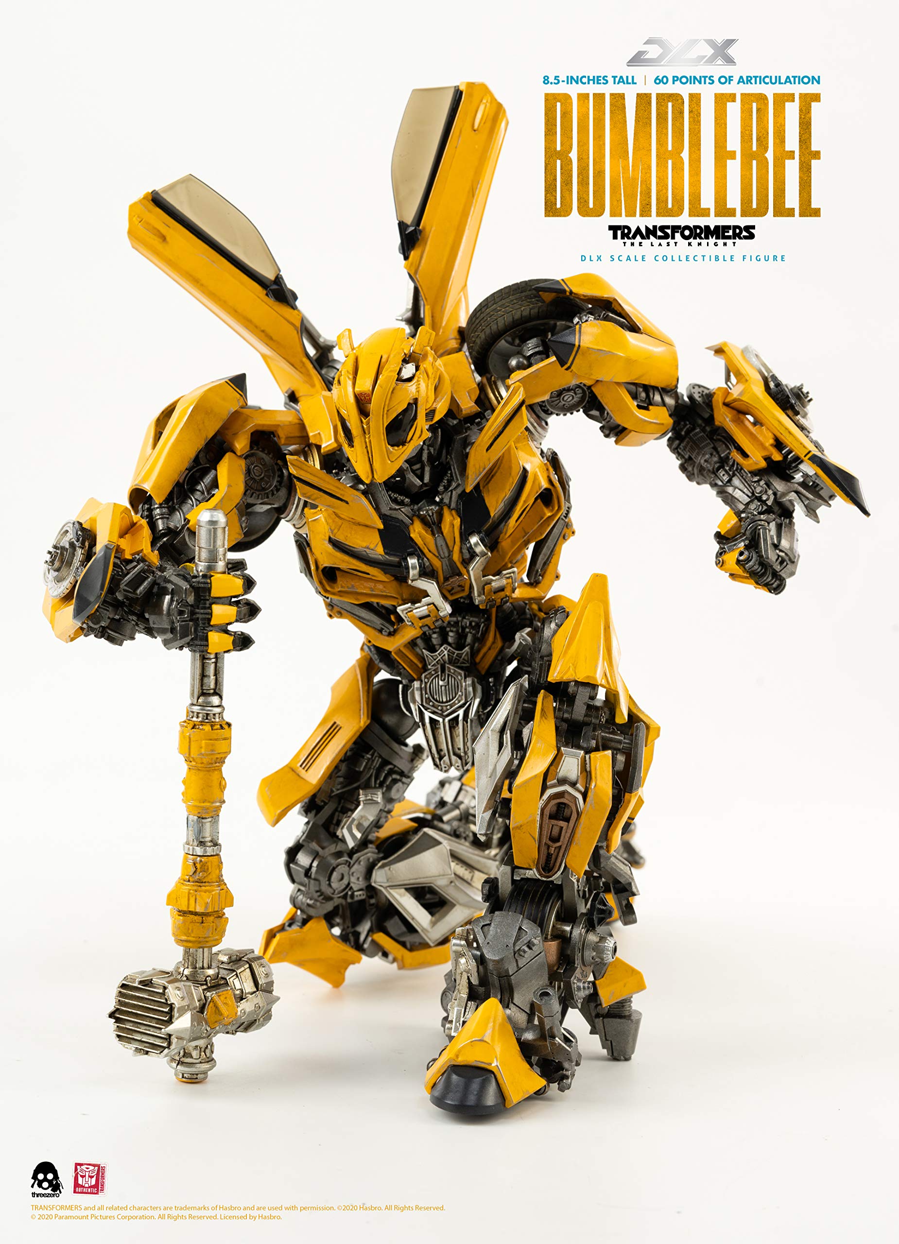Transformers The Last Knight Bumblebee DLX Scale Collectible Action Figure - Premium Movie Replica for Display & Collectors