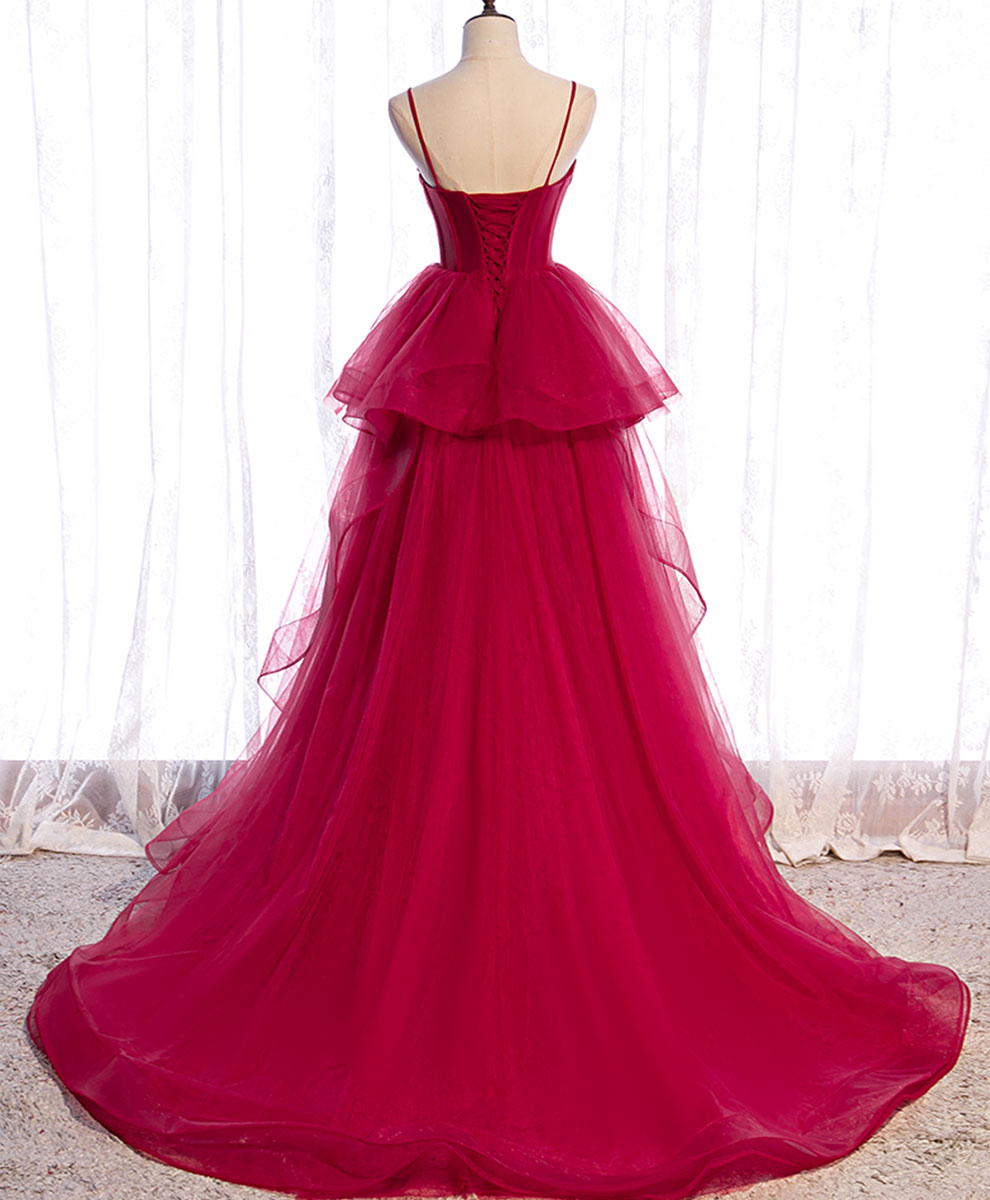 Elegant Red Long Prom Dresses with Sweetheart Neckline | Formal Evening Gowns for Homecoming, Wedding, and Special Occasions