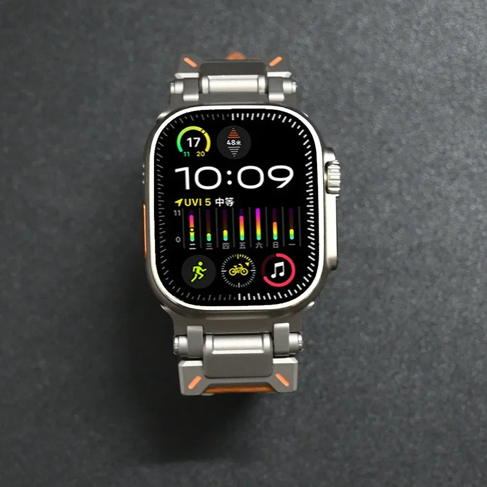 Premium Genuine Leather Bands for Apple Watch - Durable & Stylish Replacement Straps for Workouts, Office & Everyday Wear