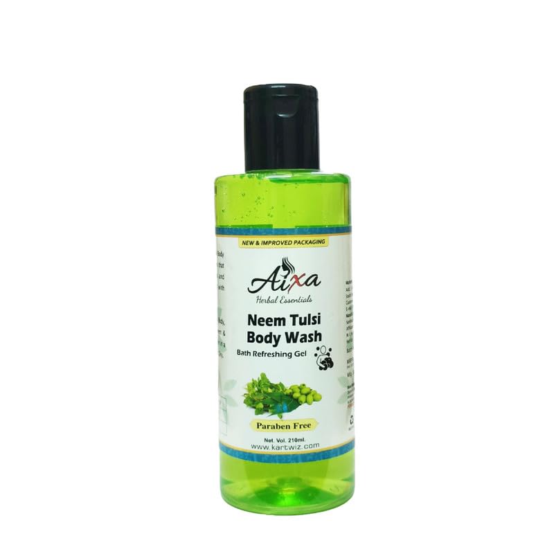 Aixa Neem Body Wash - Natural Purifying & Moisturizing Body Wash for All Skin Types | 210ml | Set of 1 | Gentle Cleansing for Daily Shower & Sensitive Skin Care