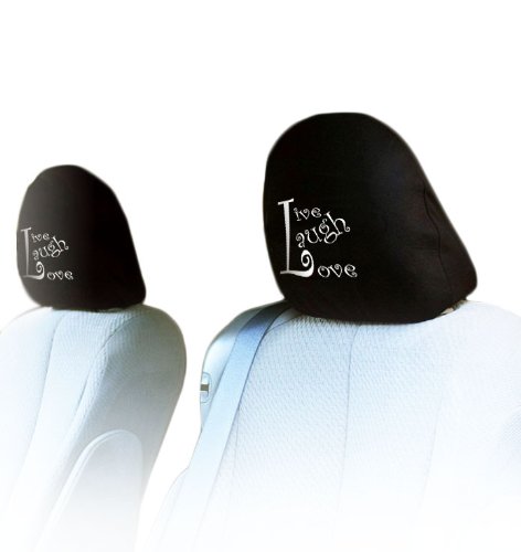 Universal Interchangeable Car Seat Headrest Covers - Breathable & Washable 2-Pack for Cars, Vans, Trucks - Perfect for Road Trips, Commuting & Family Travel