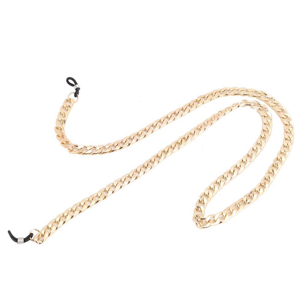 Romantic Valentine's Day Alloy Glasses Chain - Hip Hop Style Eyeglass Holder for Reading Glasses - Gold Glasses Strap for Women & Men - Perfect for Valentine's Gifts, Concerts, and Everyday Use