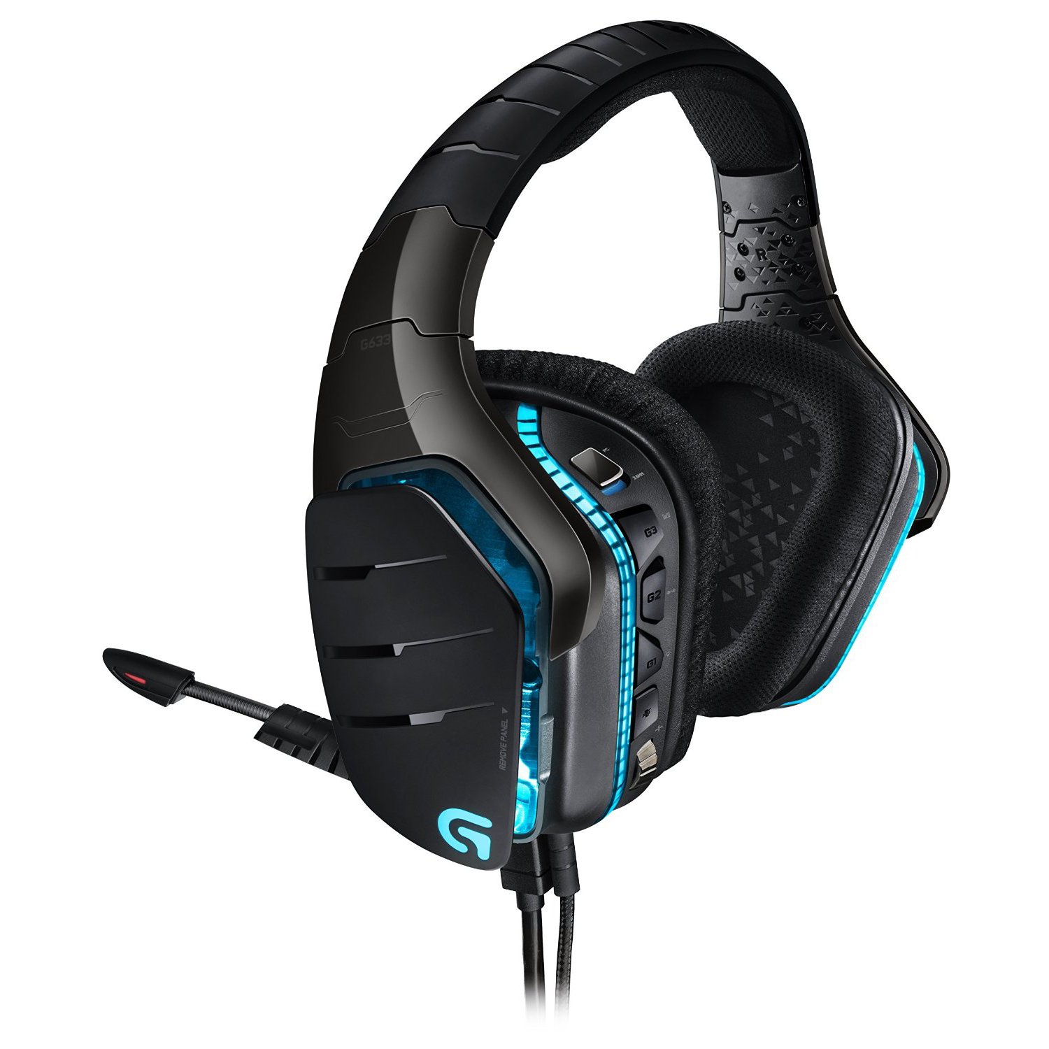 Logitech G633 Artemis Spectrum RGB Gaming Headset with 7.1 Dolby & DTS Surround Sound - Compatible with PC, PS4, Xbox One, Switch & Mobile Devices - Premium Audio Performance - Black - Perfect for Competitive Gaming, Streaming & Virtual Meetings