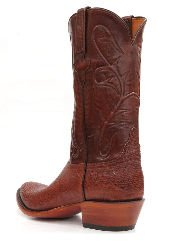 Lucchese L1218.24 Men's Genuine Lizard Skin Cowboy Boots in Peanut Brittle - Western Style, Comfortable Riding & Country Fashion Footwear for Rodeo, Line Dancing & Casual Wear