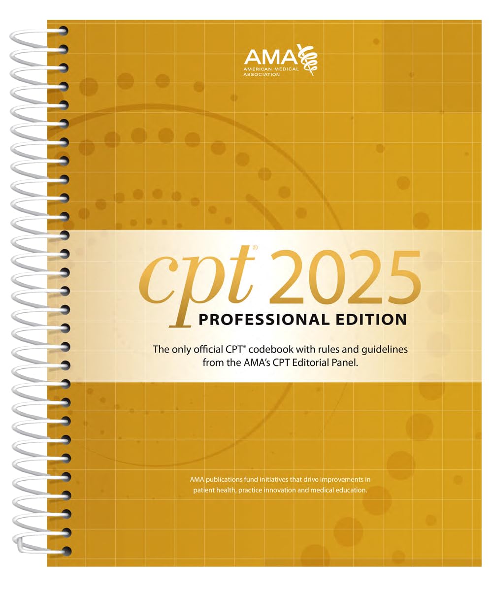 CPT Professional 2025 - Latest Medical Coding Reference Book for Physicians & Healthcare Professionals | Perfect for Medical Billing, Insurance Claims & Clinical Documentation
