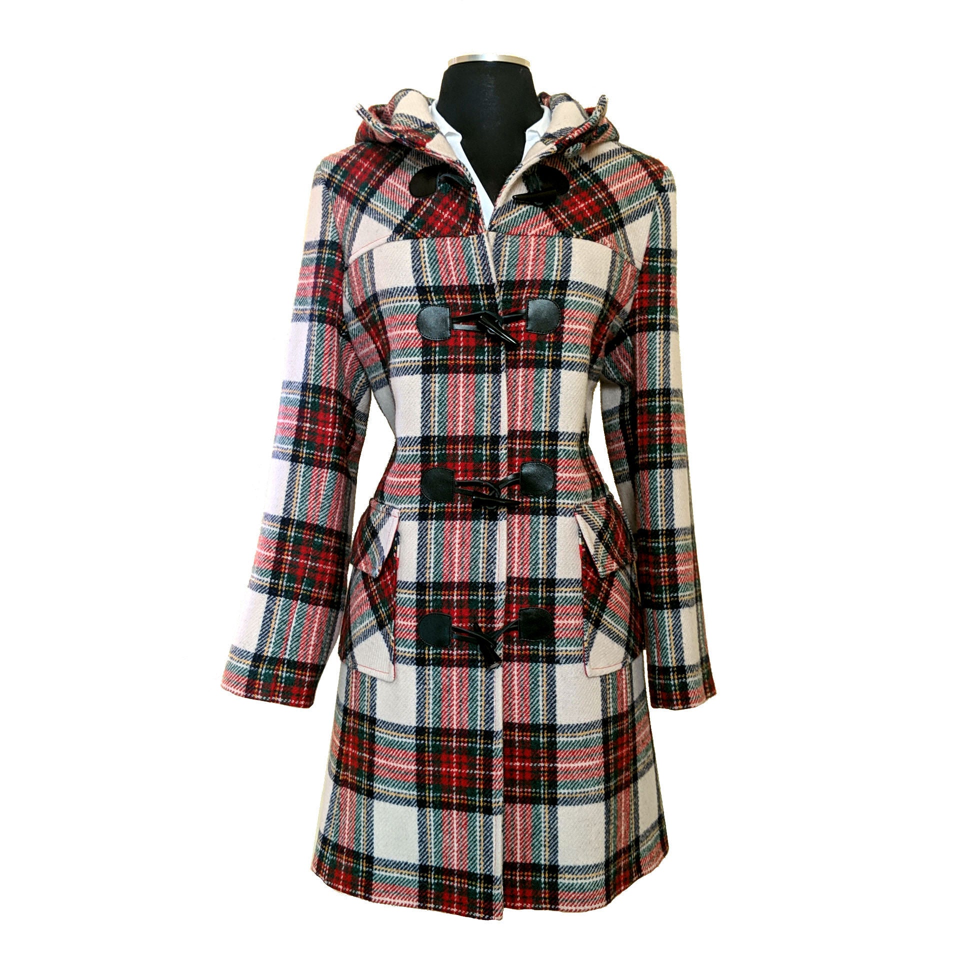 Harris Tweed Tartan Duffle Coat for Men & Women - Classic Wool Winter Jacket [2 Colors] | Perfect for Outdoor Activities, Casual Wear & Cold Weather Fashion