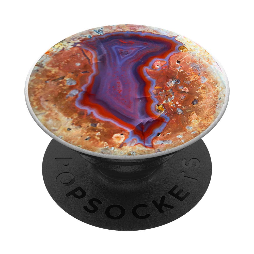 Thunderegg Chalcedony Stones for Geologists - Natural Rock Specimen Collection | Swappable PopSocket PopGrip for Phones & Tablets | Perfect for Geology Study, Phone Accessories & Gift Giving