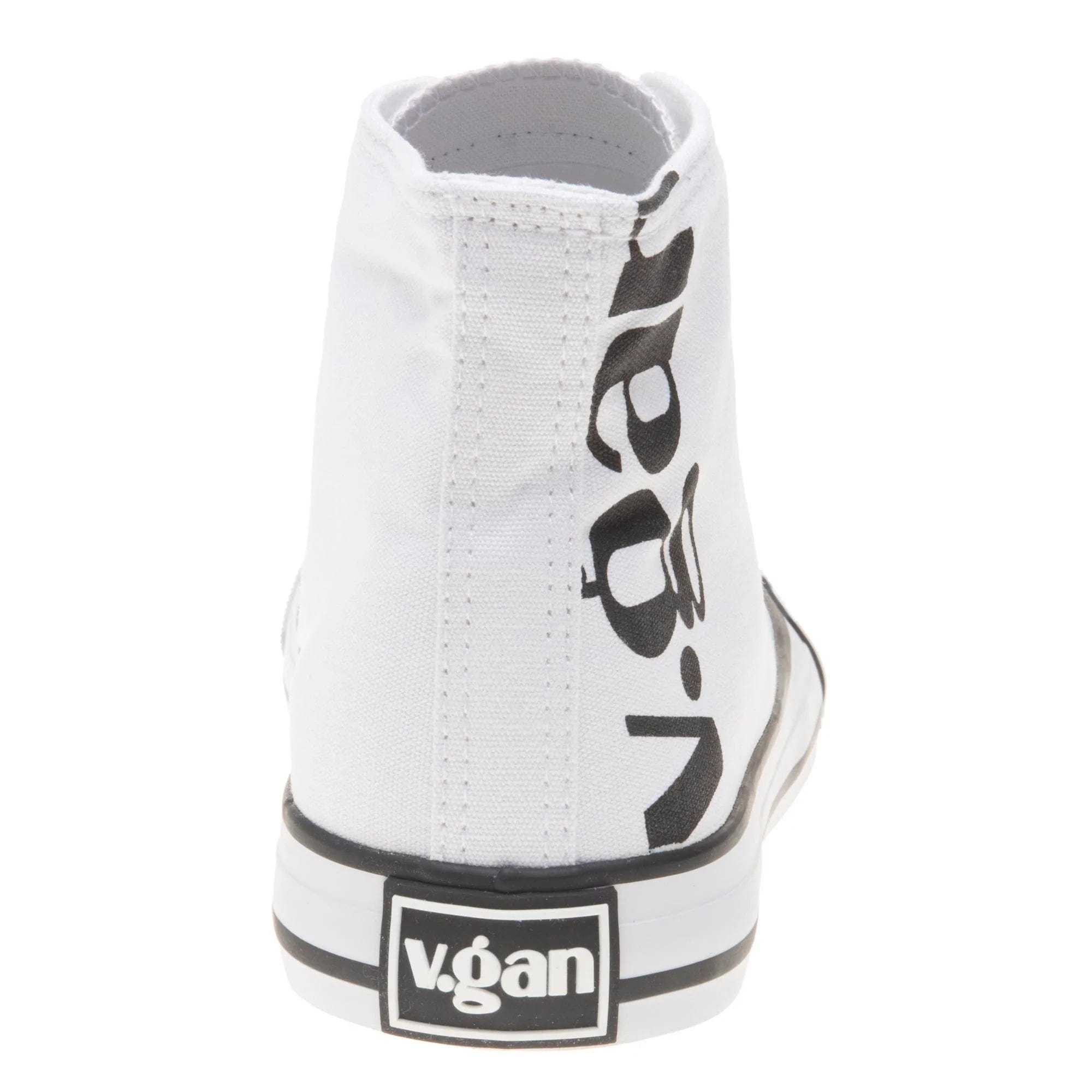 Vegan High Top Sneakers for Women - White | Eco-Friendly Canvas Shoes for Casual Wear, Gym & Street Style