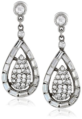 Deco Oval Crystal Earrings